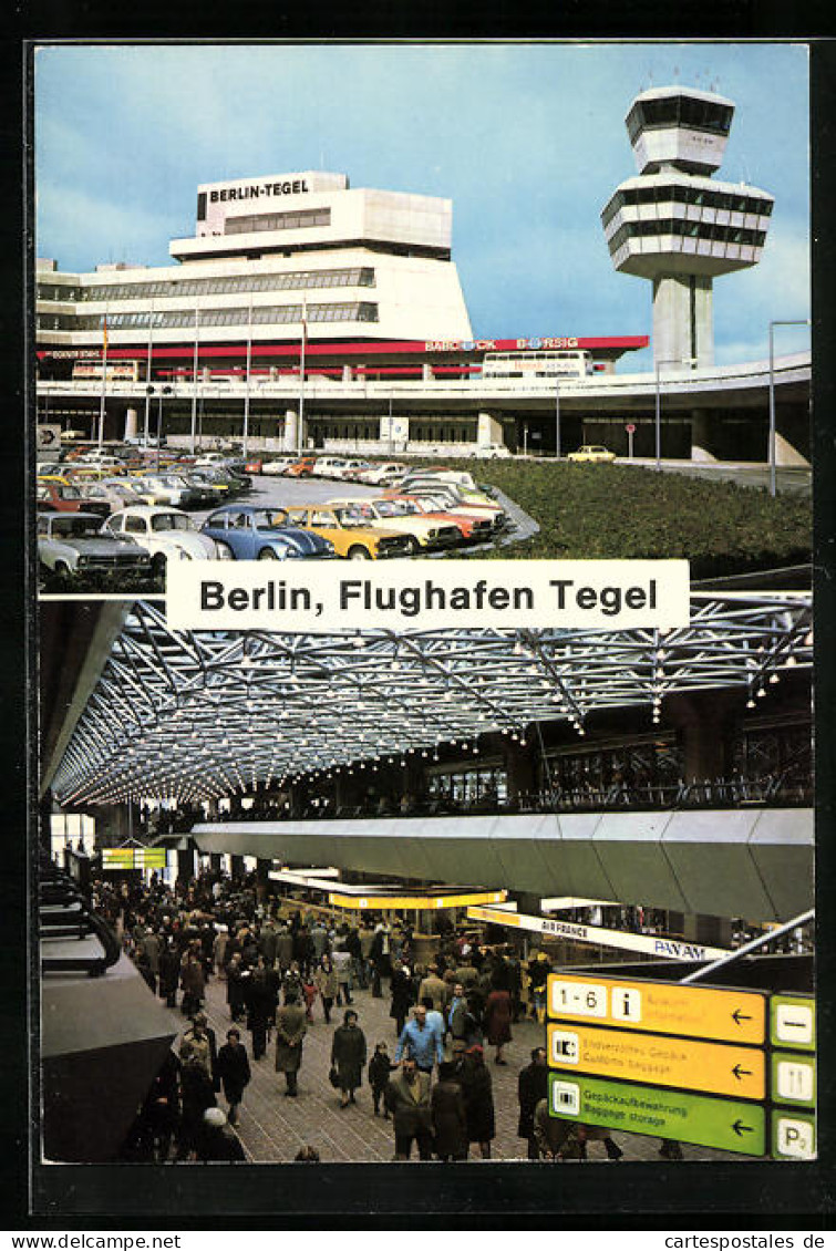 AK Berlin-Tegel, Flughafen Mit Fluggästen  - Andere & Zonder Classificatie