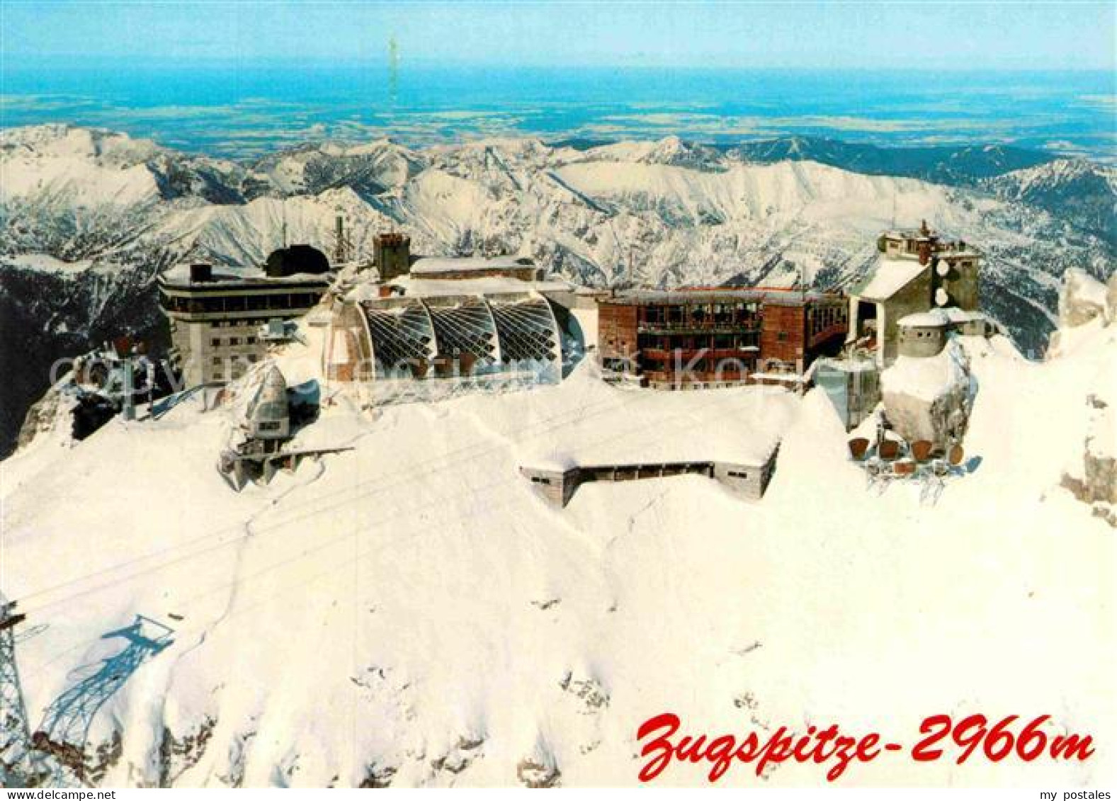 72872289 Zugspitze Zugspitzbahn Bergstation Berghotel Alpenpanorama Fliegeraufna - Garmisch-Partenkirchen