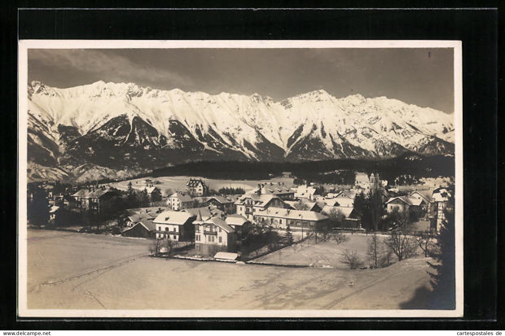 AK Igls, Ortsansicht Mit Alpen  - Autres & Non Classés