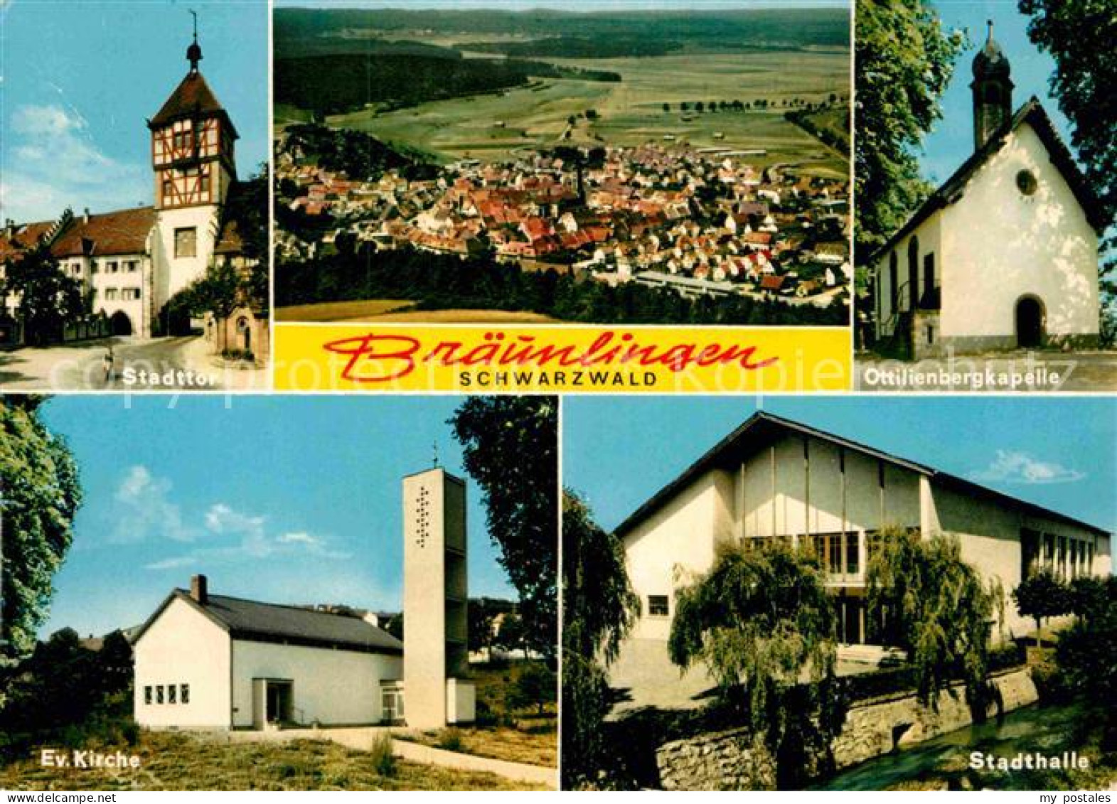 72872117 Braeunlingen Stadttor Ottilienbergkapelle Fliegeraufnahme Stadthalle  B - Autres & Non Classés