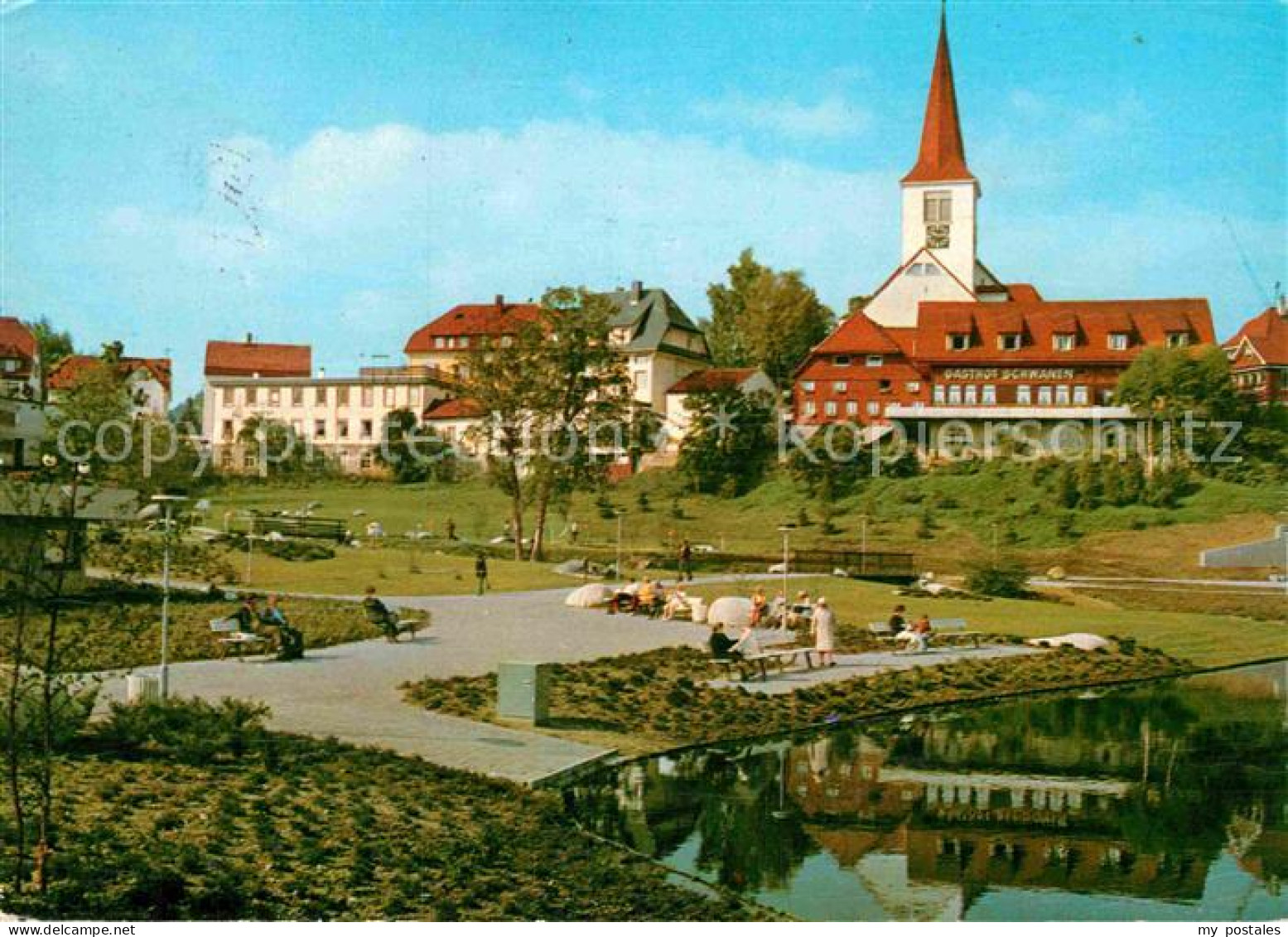 72871355 Schonach Schwarzwald Park Mit Kirche Schonach Im Schwarzwald - Other & Unclassified