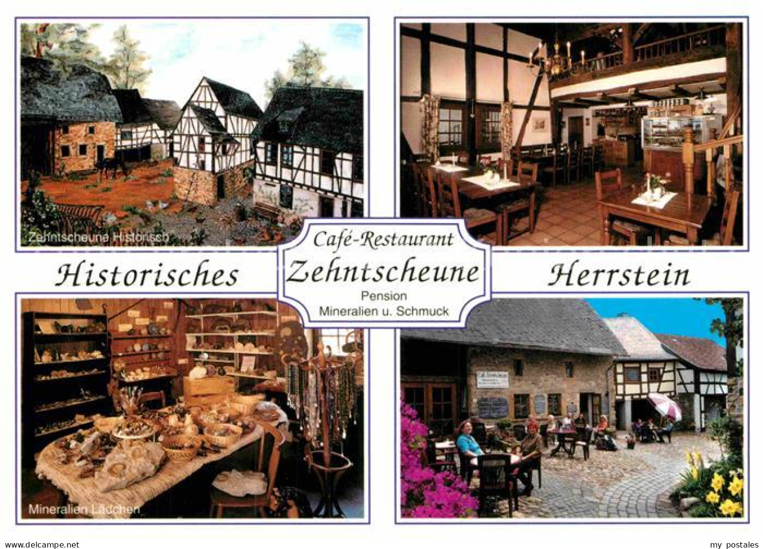 72870503 Herrstein Historische Stadt Cafe Restaurant Zehntscheune Mineralien Her - Sonstige & Ohne Zuordnung