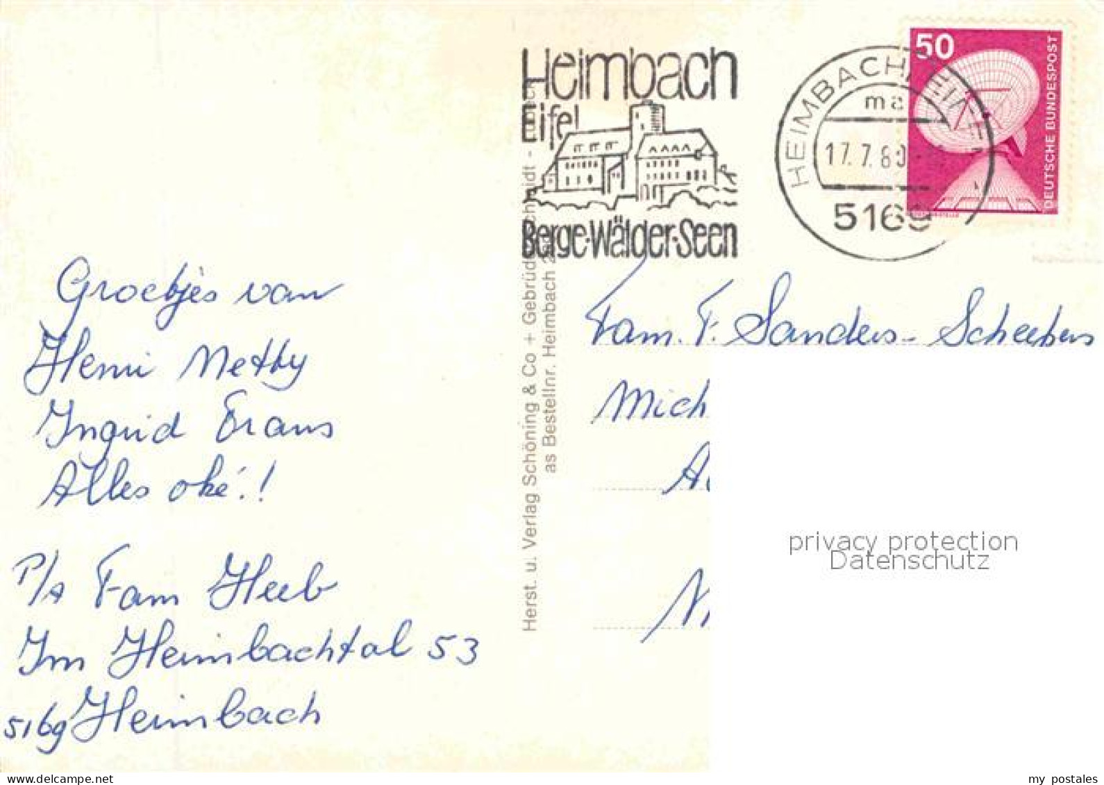 72870438 Heimbach Eifel Rutalsperre Camping Wittenscheidt Kloster Mariawald Schw - Sonstige & Ohne Zuordnung