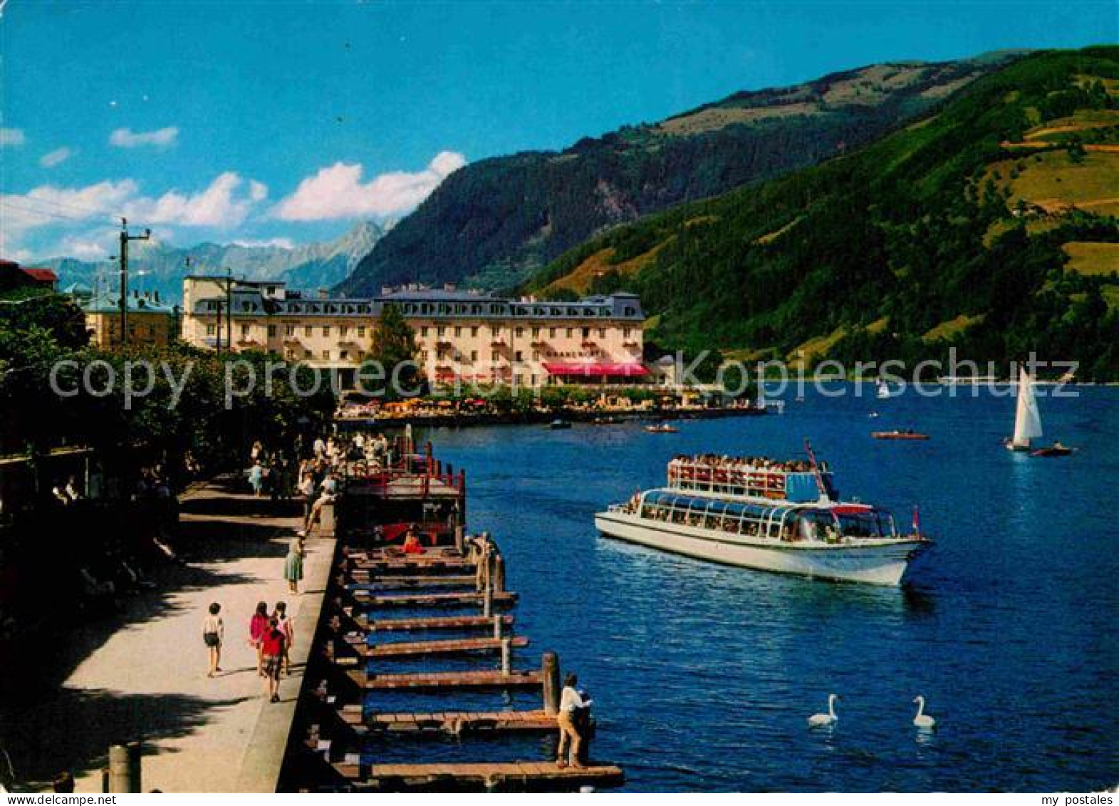 72870412 Zell See Seepromenade Mit Grandhotel Und Steinernem Meer Zell Am See - Andere & Zonder Classificatie