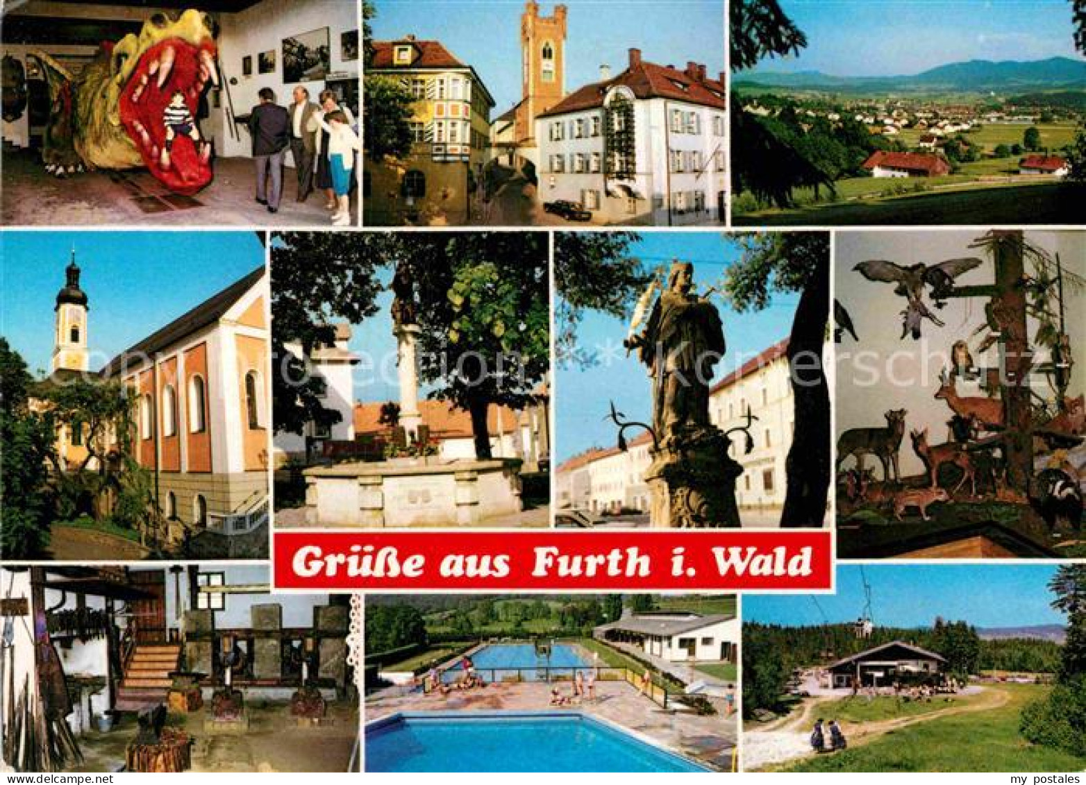 72869655 Furth Wald Drachen Stadtturm Hohenbogen Osser Brunnen Schlosspark Furth - Otros & Sin Clasificación