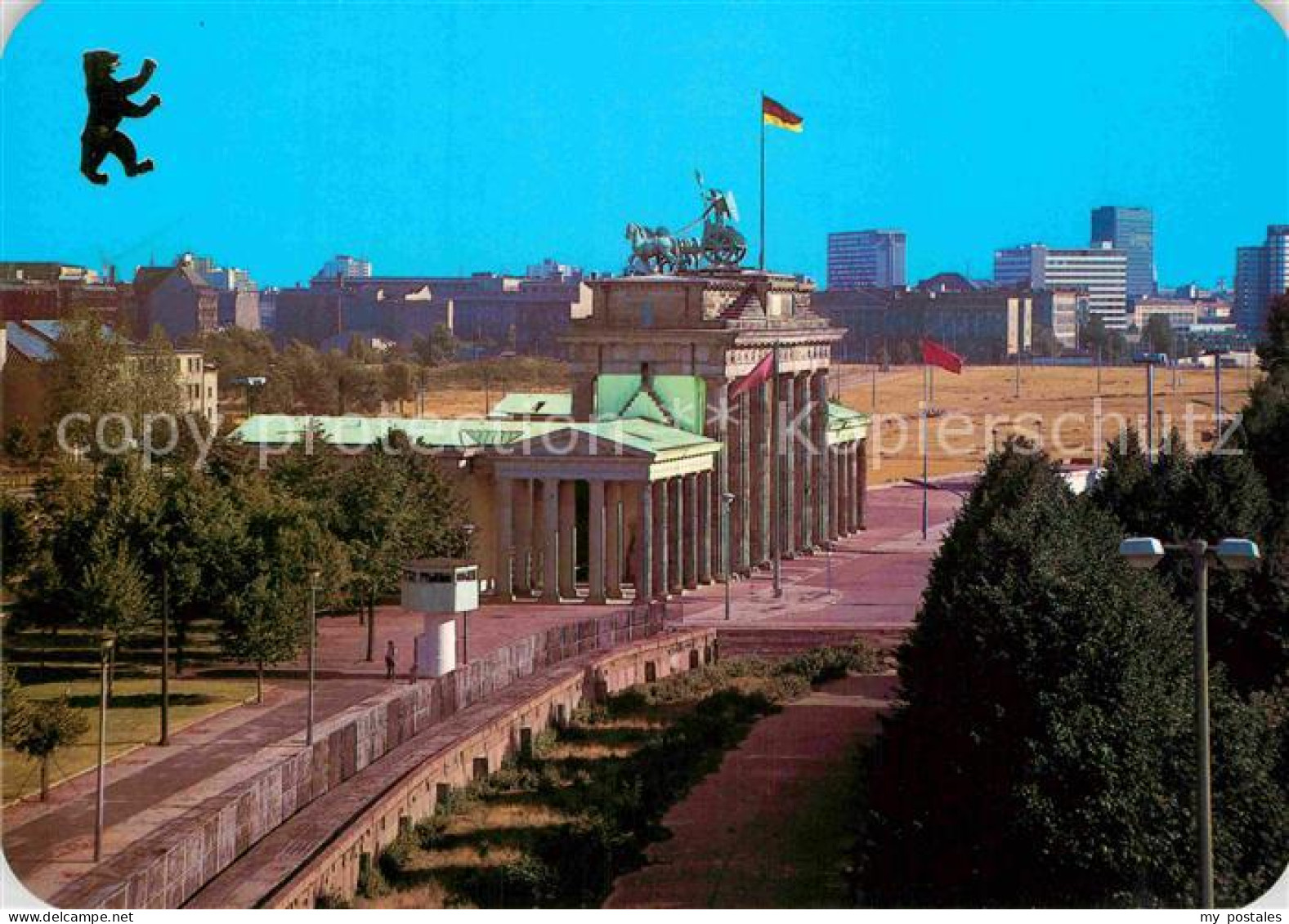 72869615 Berlin Brandenburger Tor Mit Mauer Berlin - Sonstige & Ohne Zuordnung