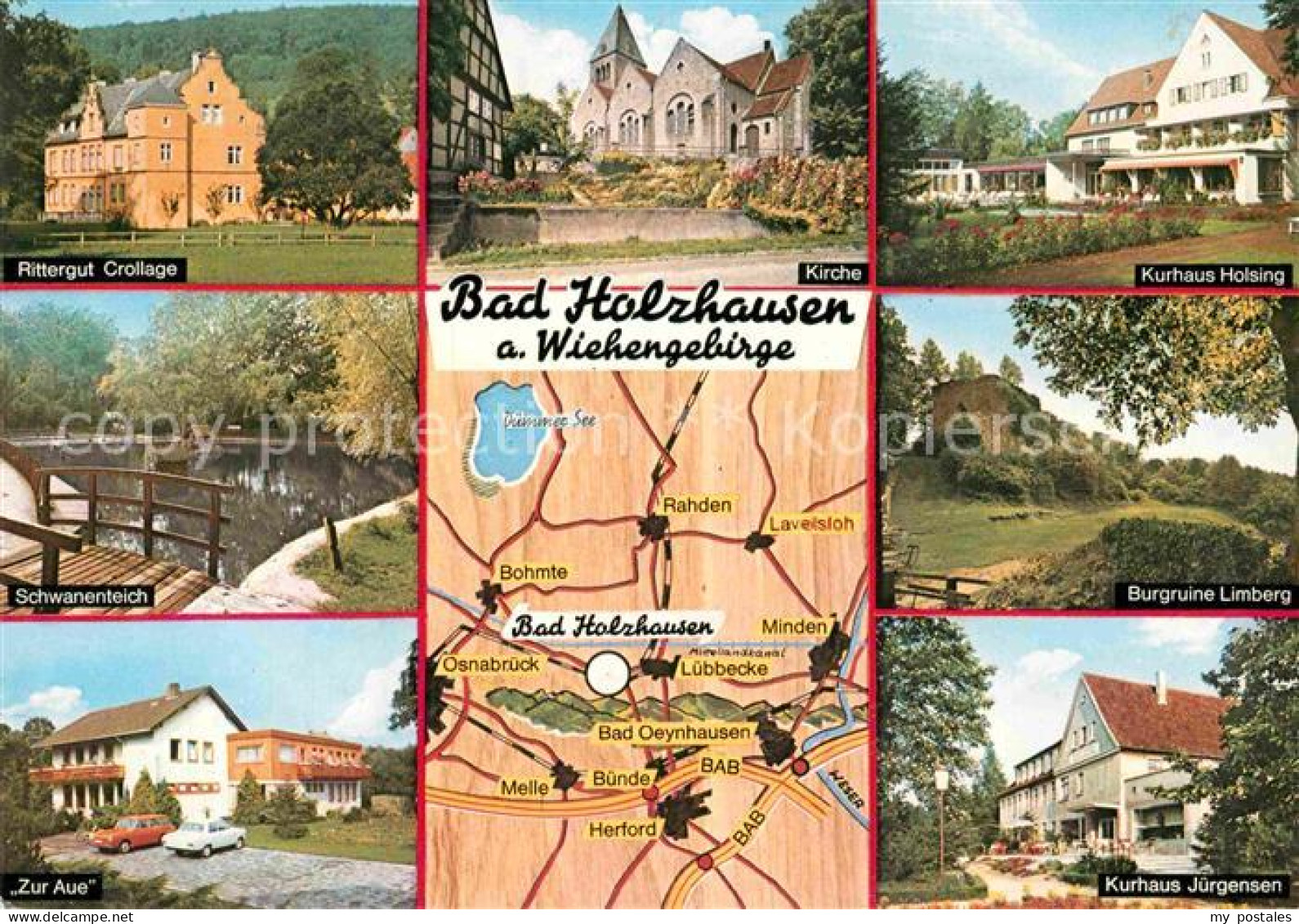 72869593 Bad Holzhausen Luebbecke Rittergut-Crollage Kirche Kurhaus-Holsing Burg - Getmold