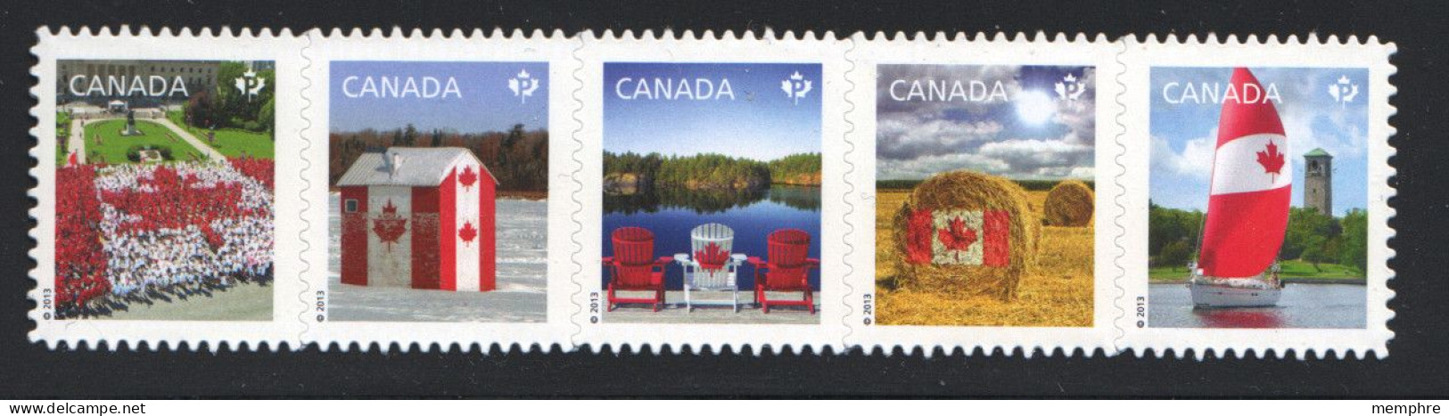 2013 Canadian Pride Se-tenant Strip Of 5 From Booklet  Sc 2616i MNH - Ungebraucht