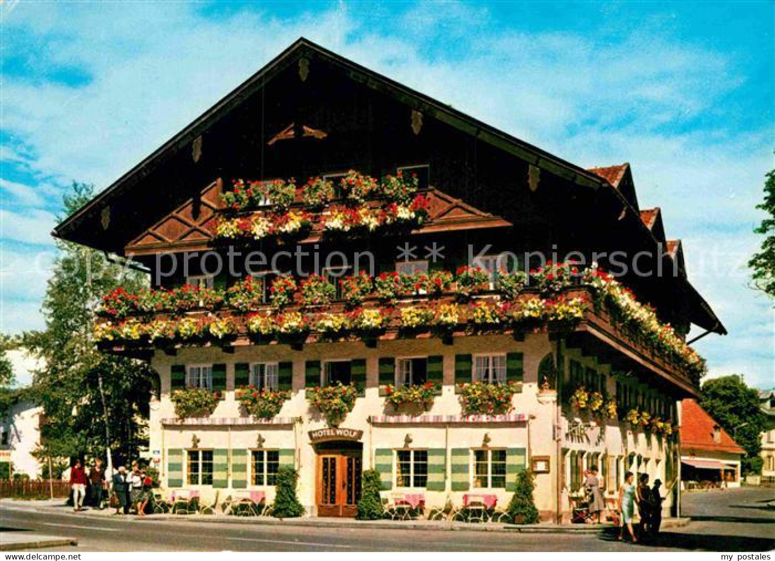 72868802 Oberammergau Hotel Wolf Blumenschmuck Oberammergau - Oberammergau