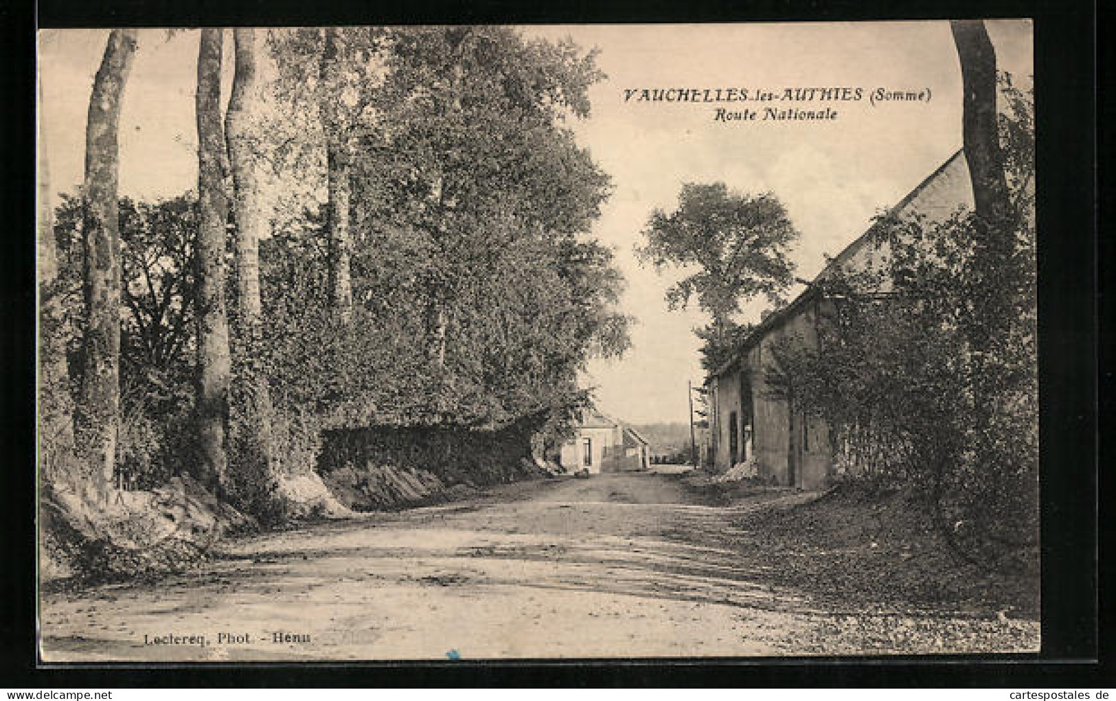 CPA Vauchelles-lès-Authies, Route Nationale  - Sonstige & Ohne Zuordnung