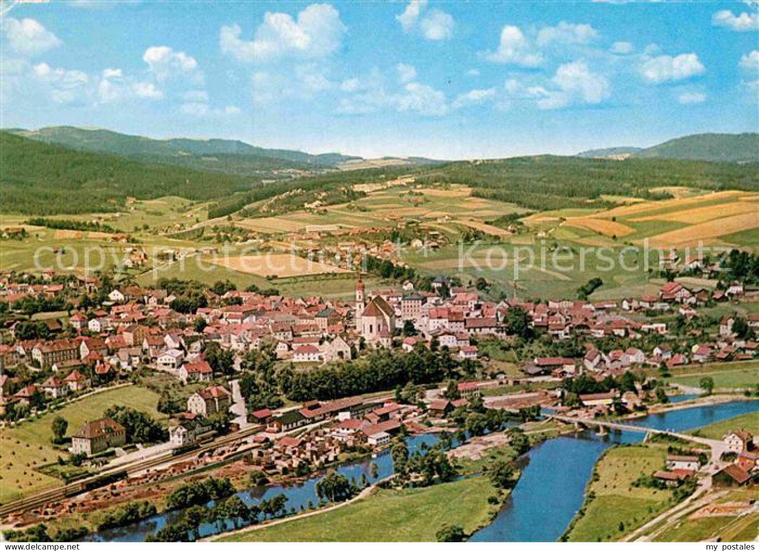 72868755 Viechtach Bayerischer Wald Fliegeraufnahme Blossersberg - Otros & Sin Clasificación