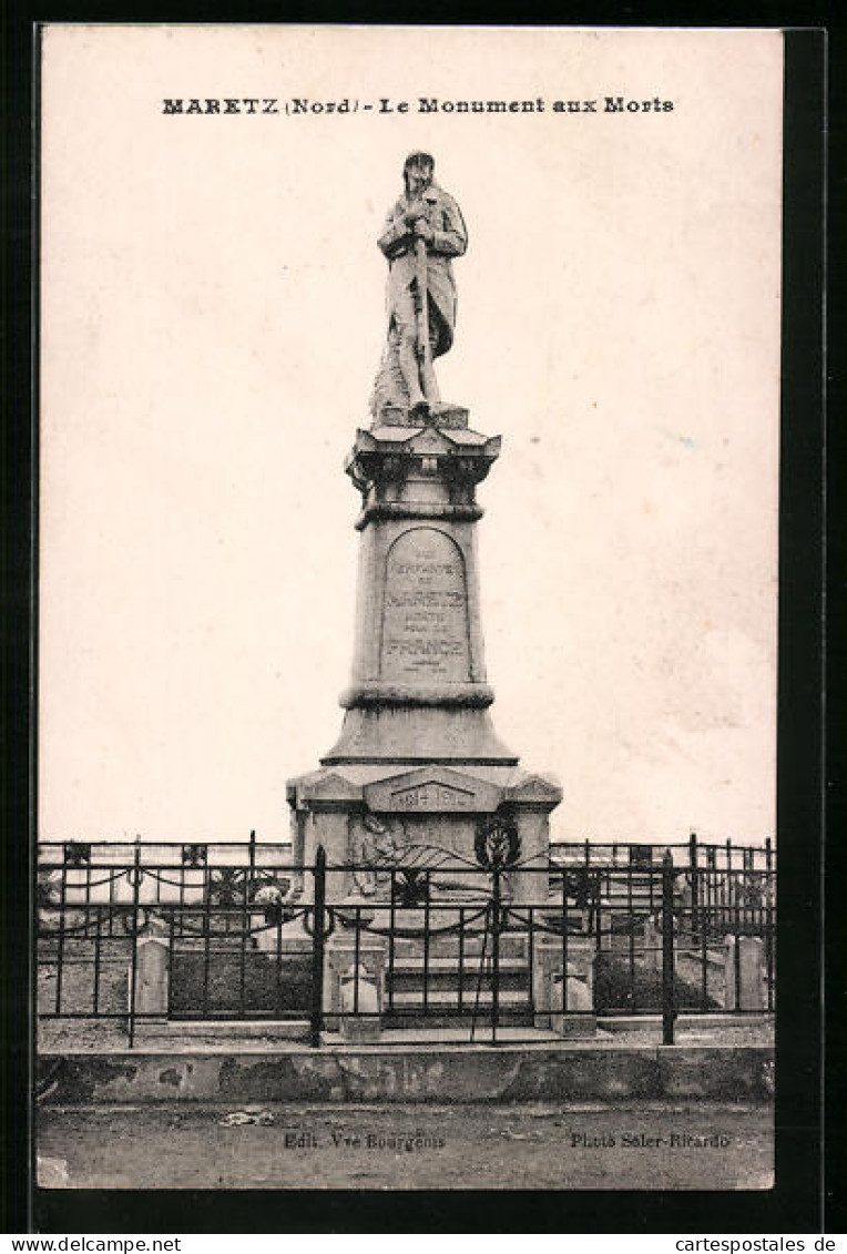 CPA Maretz, Le Monument Aux Morts  - Other & Unclassified