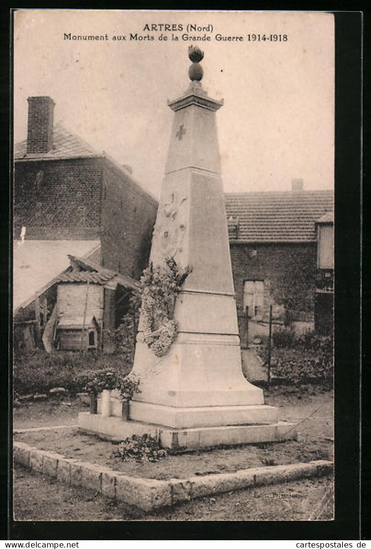 CPA Artres, Monument Aux Morts De La Grande Guerre 1914-1918  - Otros & Sin Clasificación