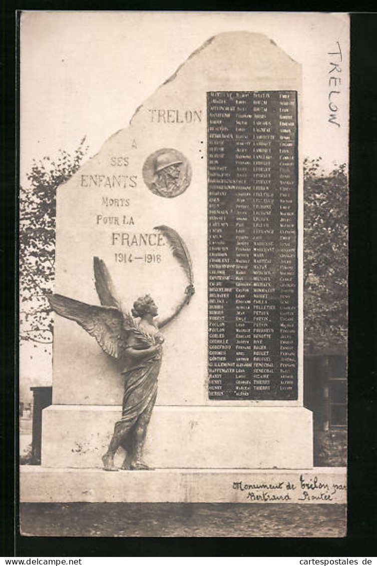 CPA Trelon, Le Monument Aux Morts  - Autres & Non Classés