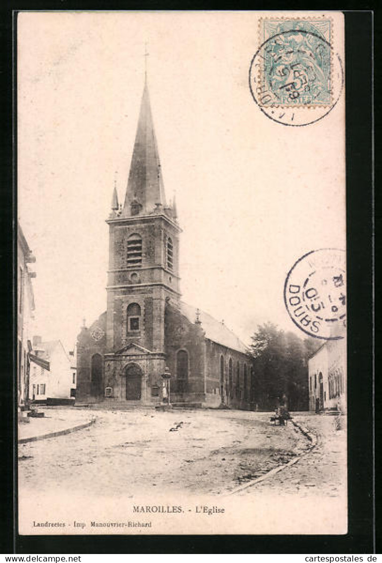 CPA Maroilles, L`Eglise  - Other & Unclassified