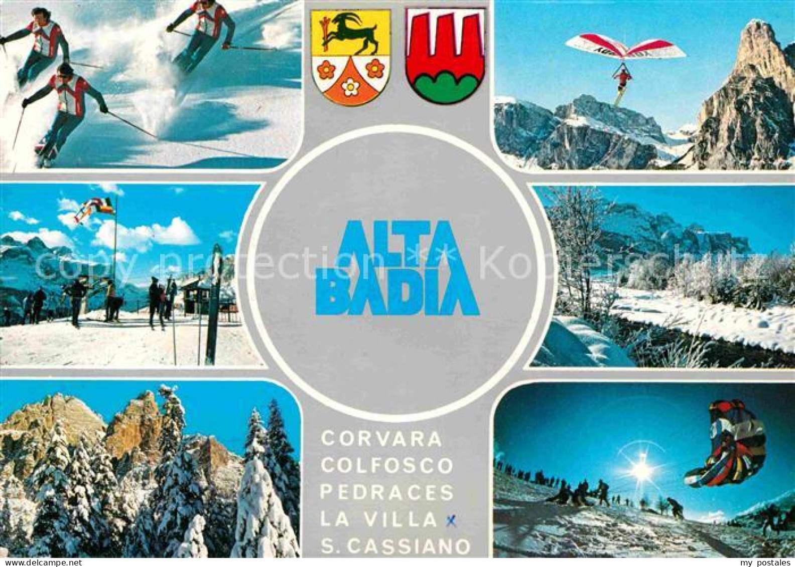 72868509 Alta Badia Teilansichten Drachenflieger Dolomiten Italien - Sonstige & Ohne Zuordnung