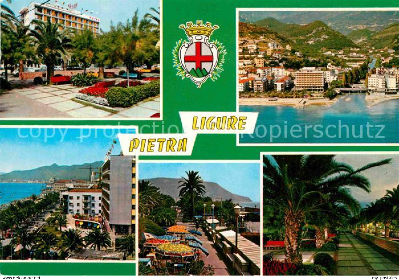 72867510 Pietra Ligure Giardini Scorcio Panoramico Aereo Hotel Royal E Passeggia - Sonstige & Ohne Zuordnung