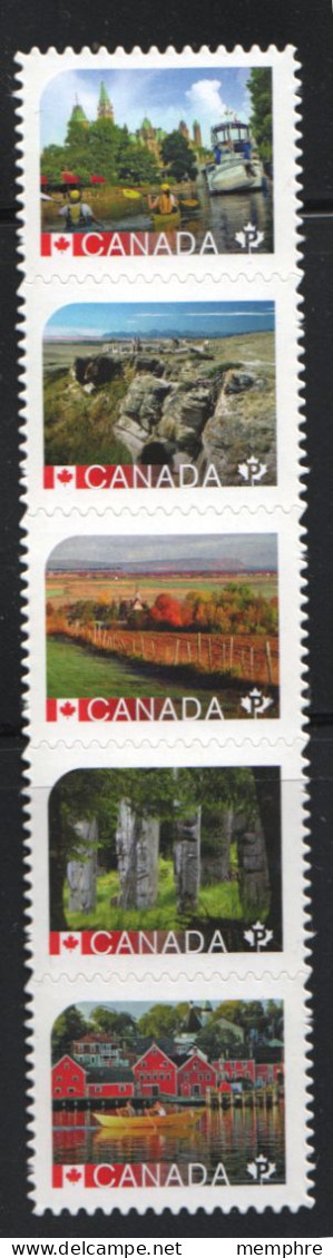 2016 UNESCO World Heritge Sites In Canada Series 1 Strip Of 5 From Booklet  Sc 2894i MNH - Ongebruikt