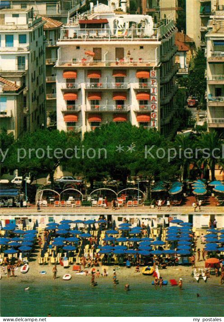 72866795 Alassio Fliegeraufnahme Grand Hotel Spiaggia Mit Strand Alassio - Sonstige & Ohne Zuordnung