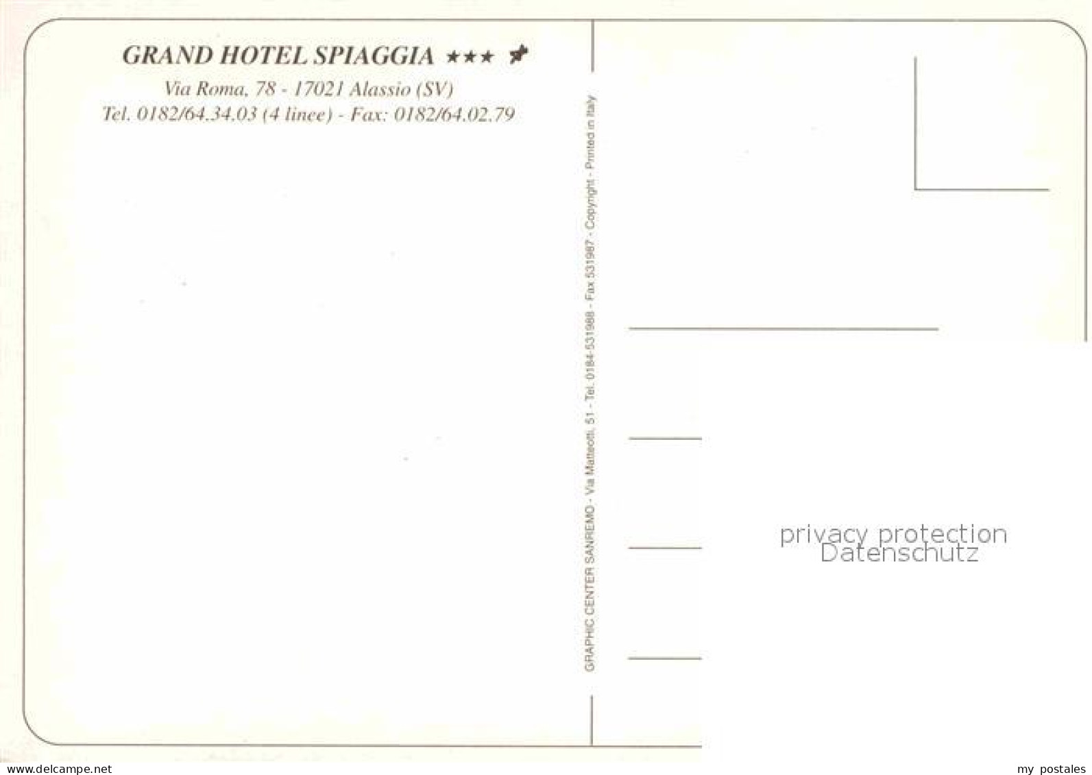 72866789 Alassio Grand Hotel Spiaggia Fliegeraufnahme Mit Strand Alassio - Other & Unclassified