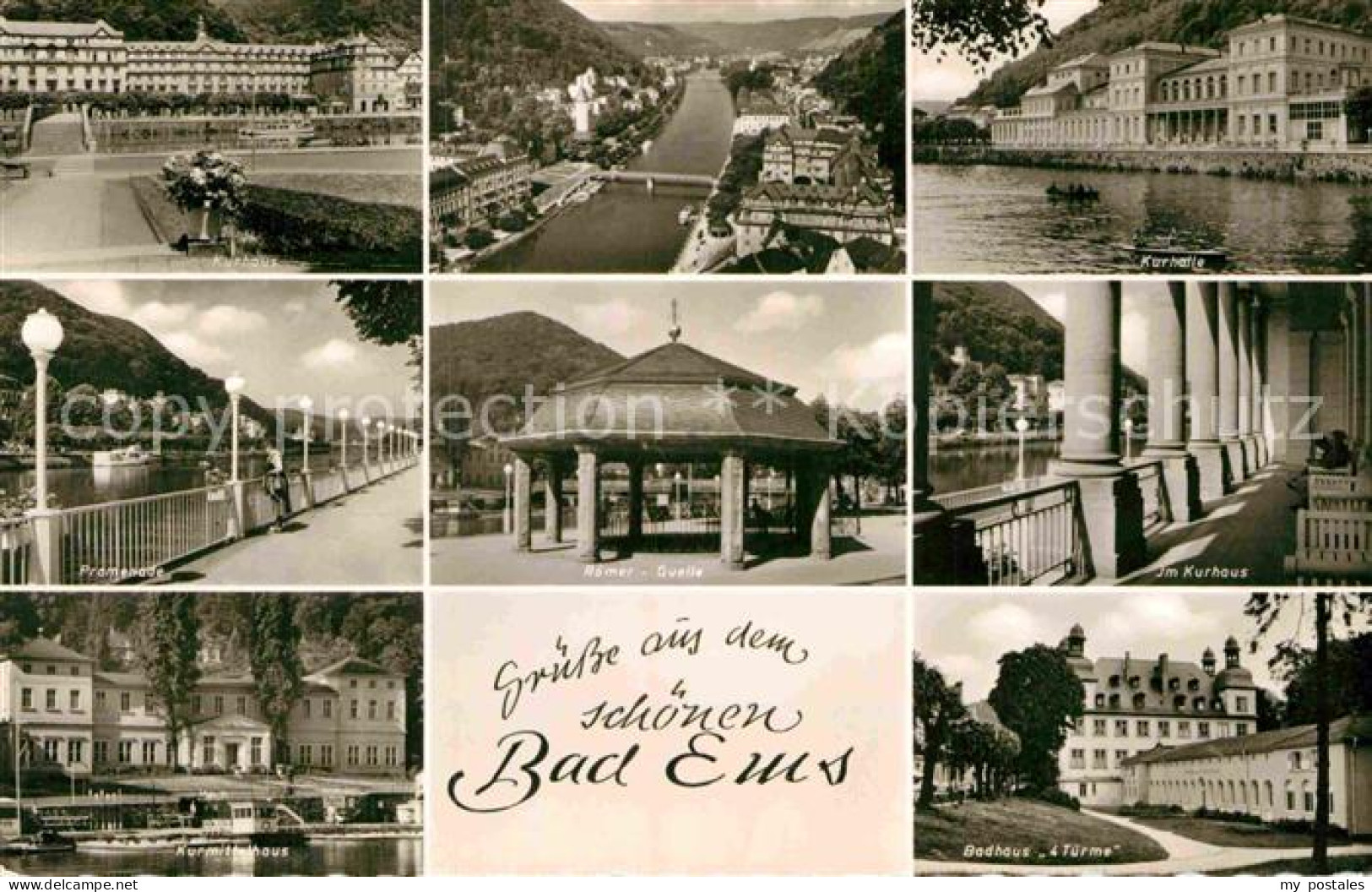 72866644 Bad Ems Kurhaus Promenade Roemer-Quelle Badhaus 4-Tuerme Bad Ems - Bad Ems