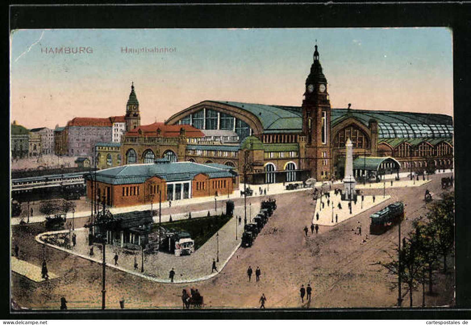 AK Hamburg-St.Georg, Hauptbahnhof Aus Der Vogelschau  - Mitte