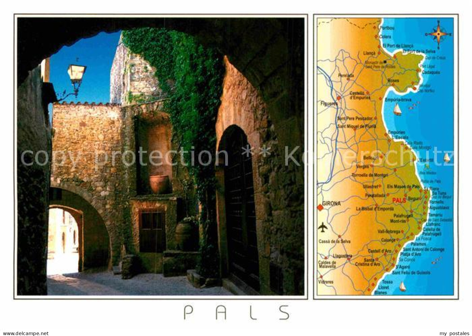 72865612 Pals Recinte Gotic Mapa Costa Brava Pals - Andere & Zonder Classificatie