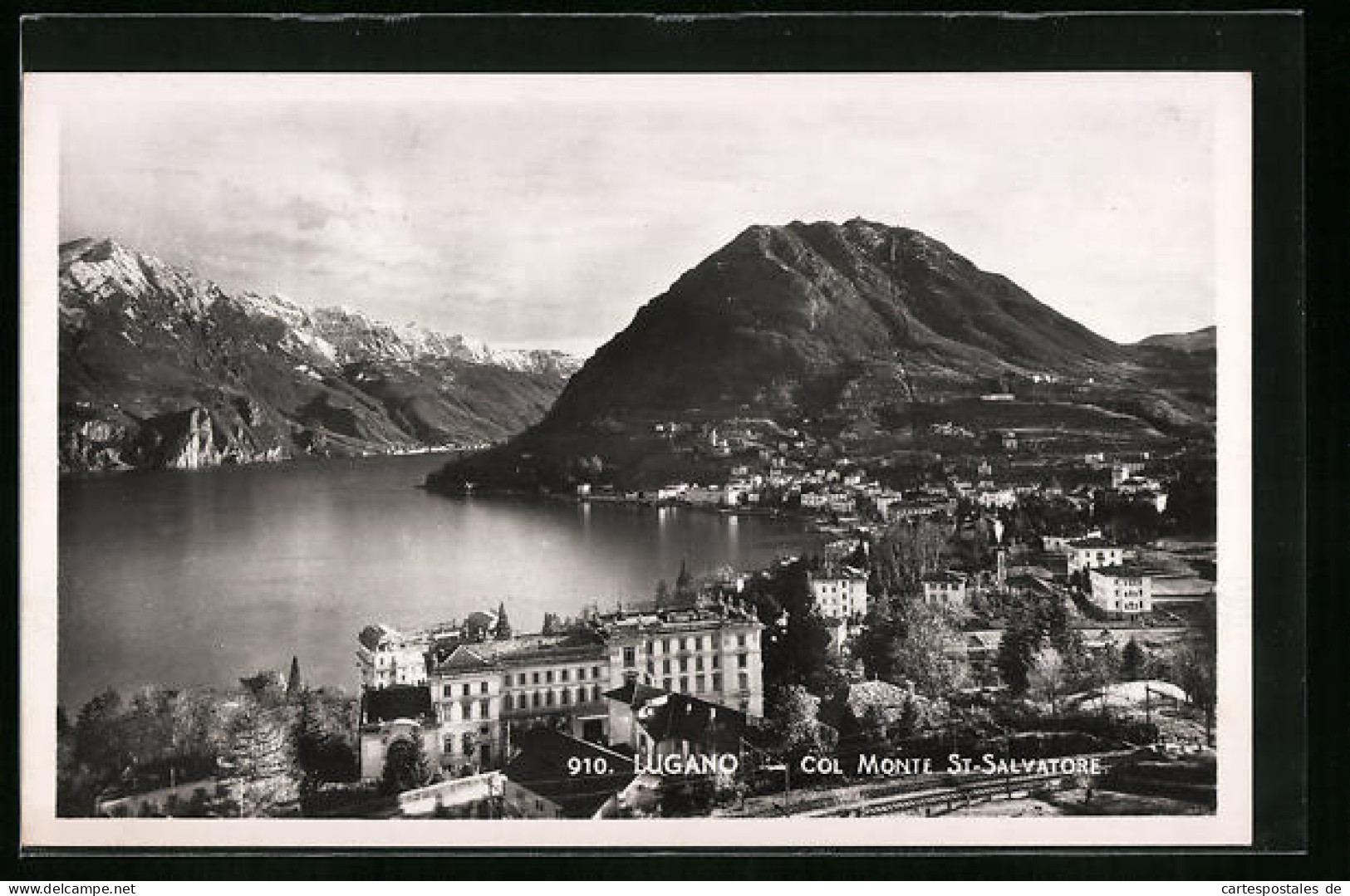 AK Lugano, Ortsansicht Mit Monte St. Salvatore  - Lugano