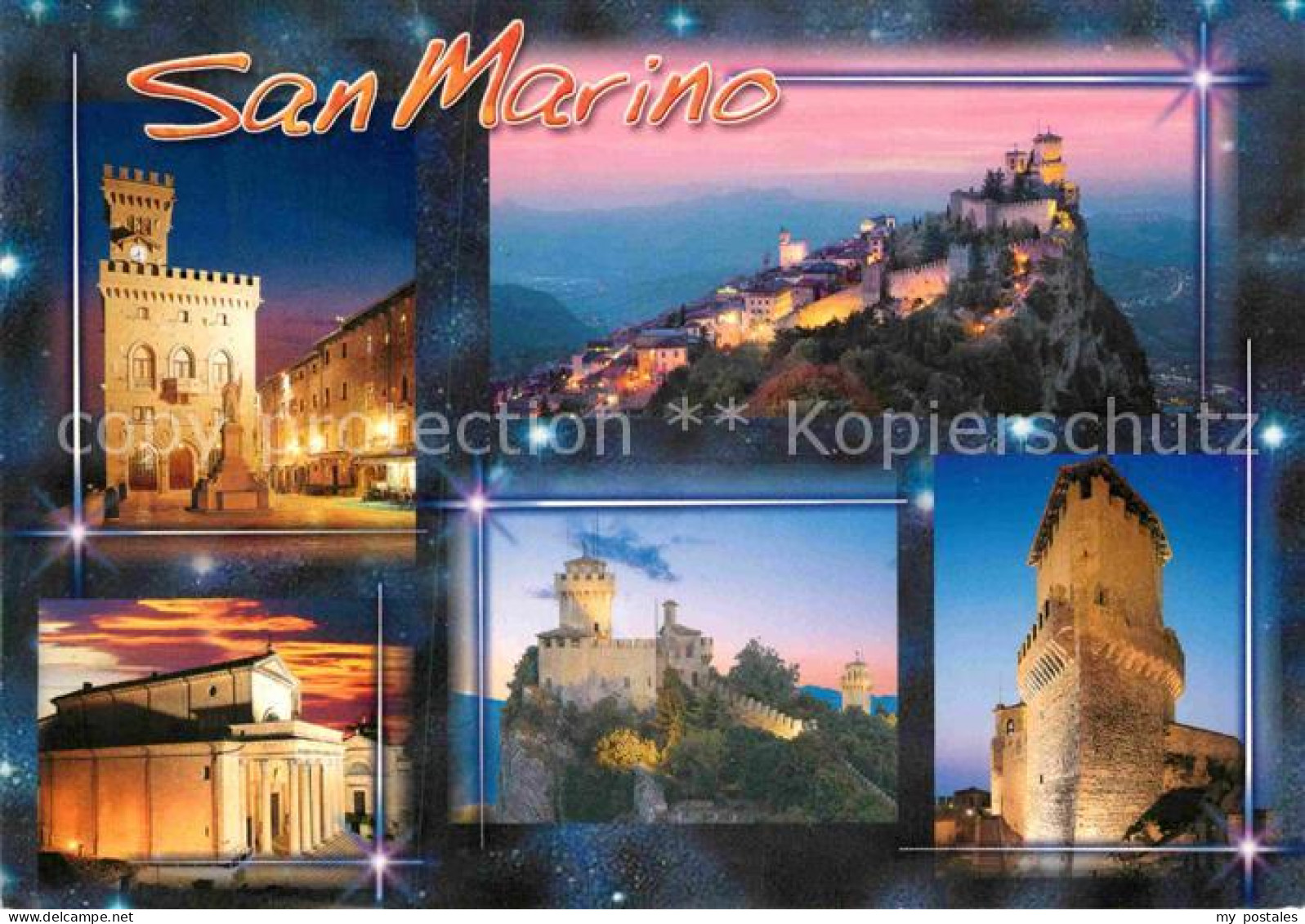 72865606 San Marino Repubblica Stadtplatz Schloss Kirche Fliegeraufnahme San Mar - San Marino