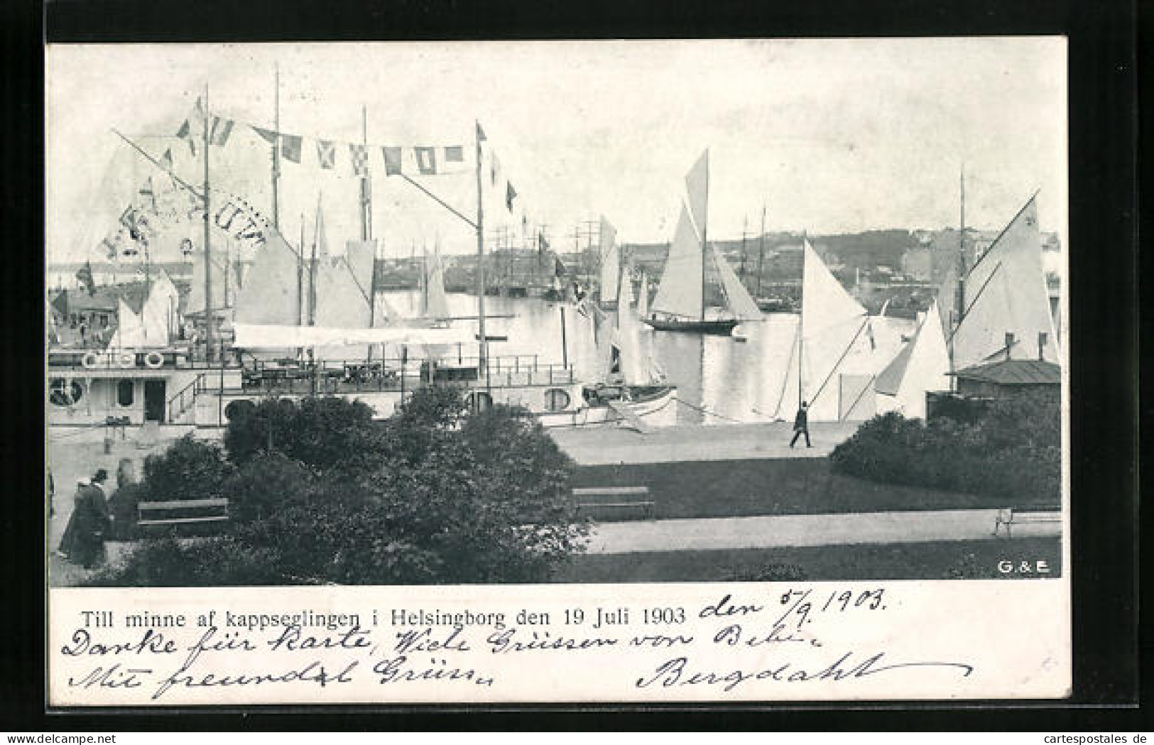 AK Helsingborg, Till Minne Af Kappseglingen Den 19 Juli 1903  - Schweden