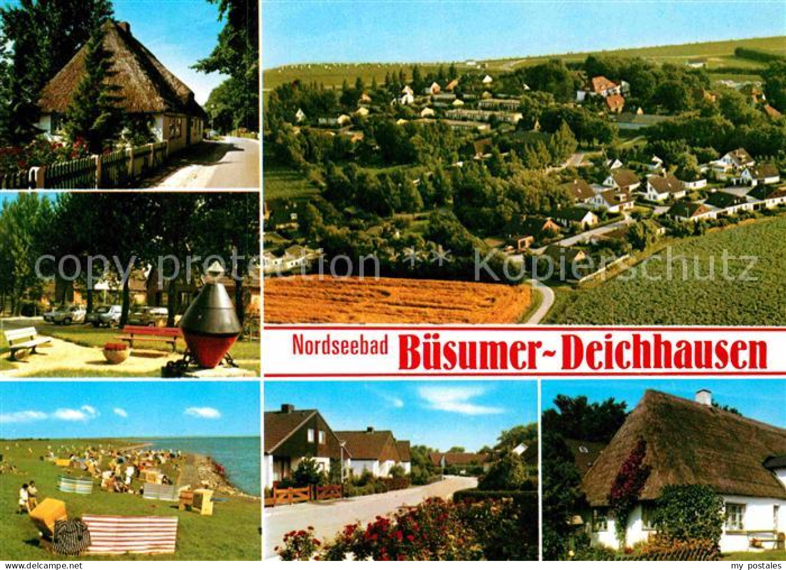 72865546 Deichhausen Buesum Panorama Strand Dorfmotive Friesenhaus  - Andere & Zonder Classificatie