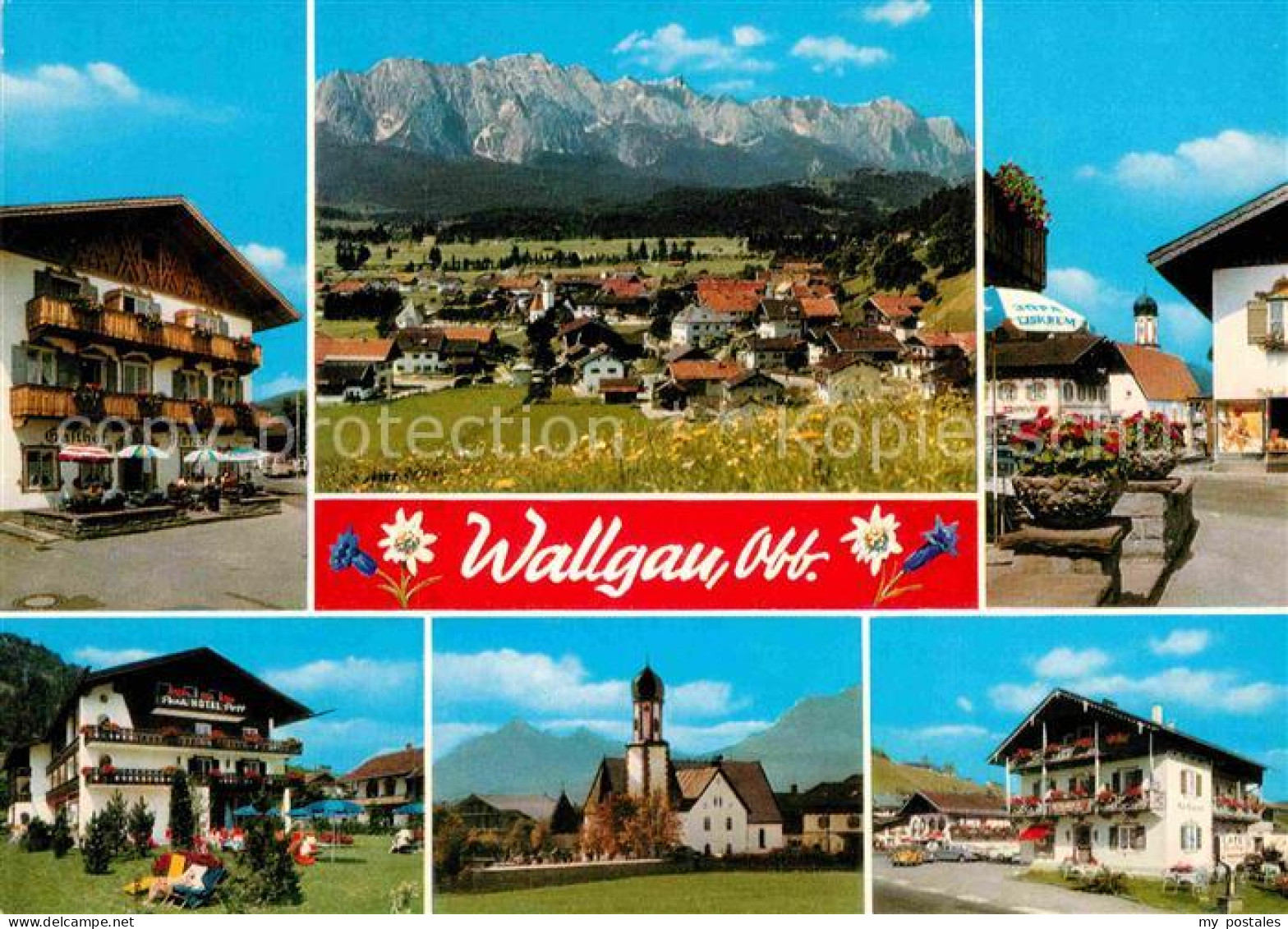 72865485 Wallgau Gasthof Hotel Kirche Gesamtansicht Mit Alpenpanorama Wallgau - Otros & Sin Clasificación