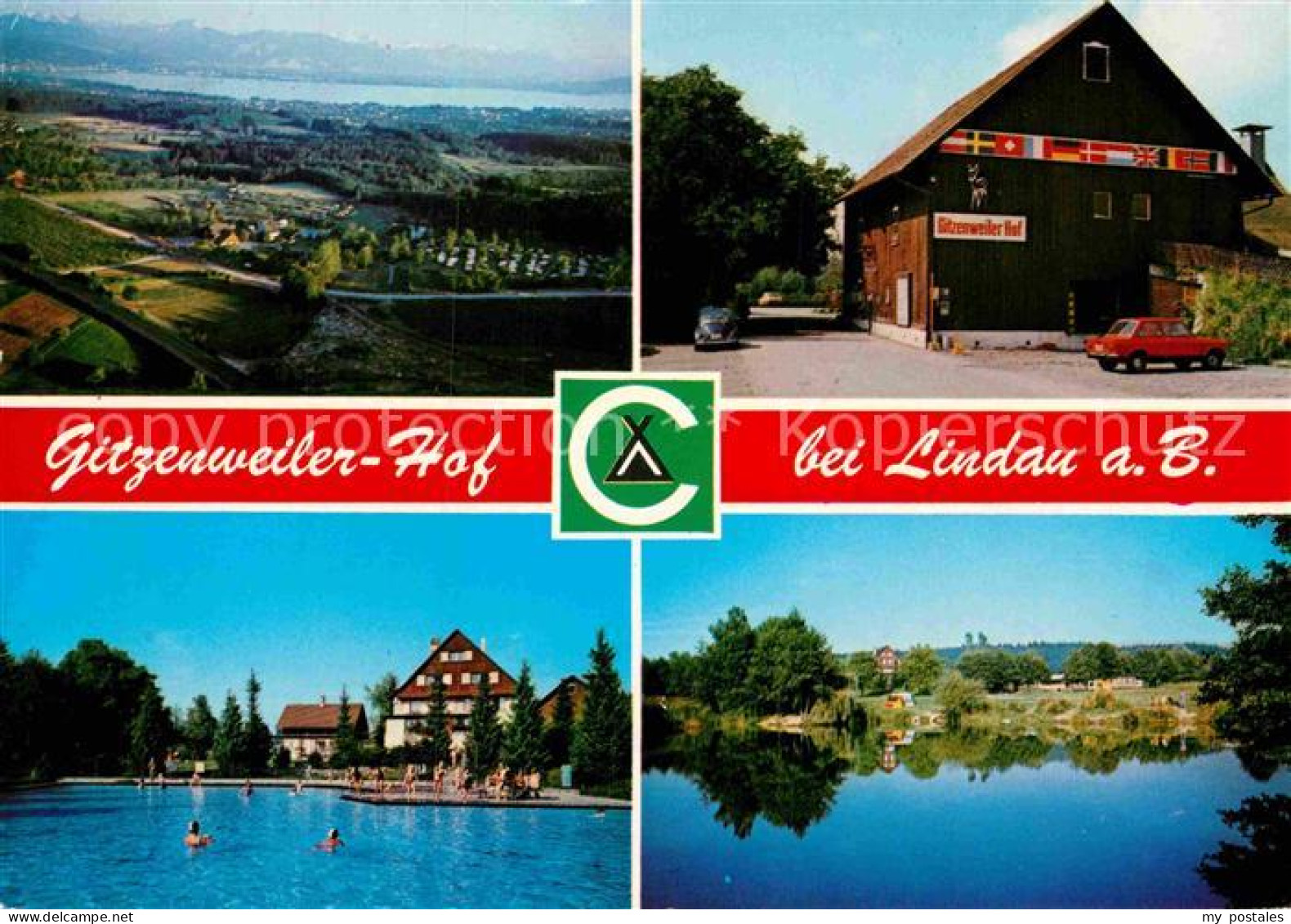 72865474 Lindau Bodensee Camping Gitzenweiler Hof See Freibad Alpenkette Flieger - Lindau A. Bodensee