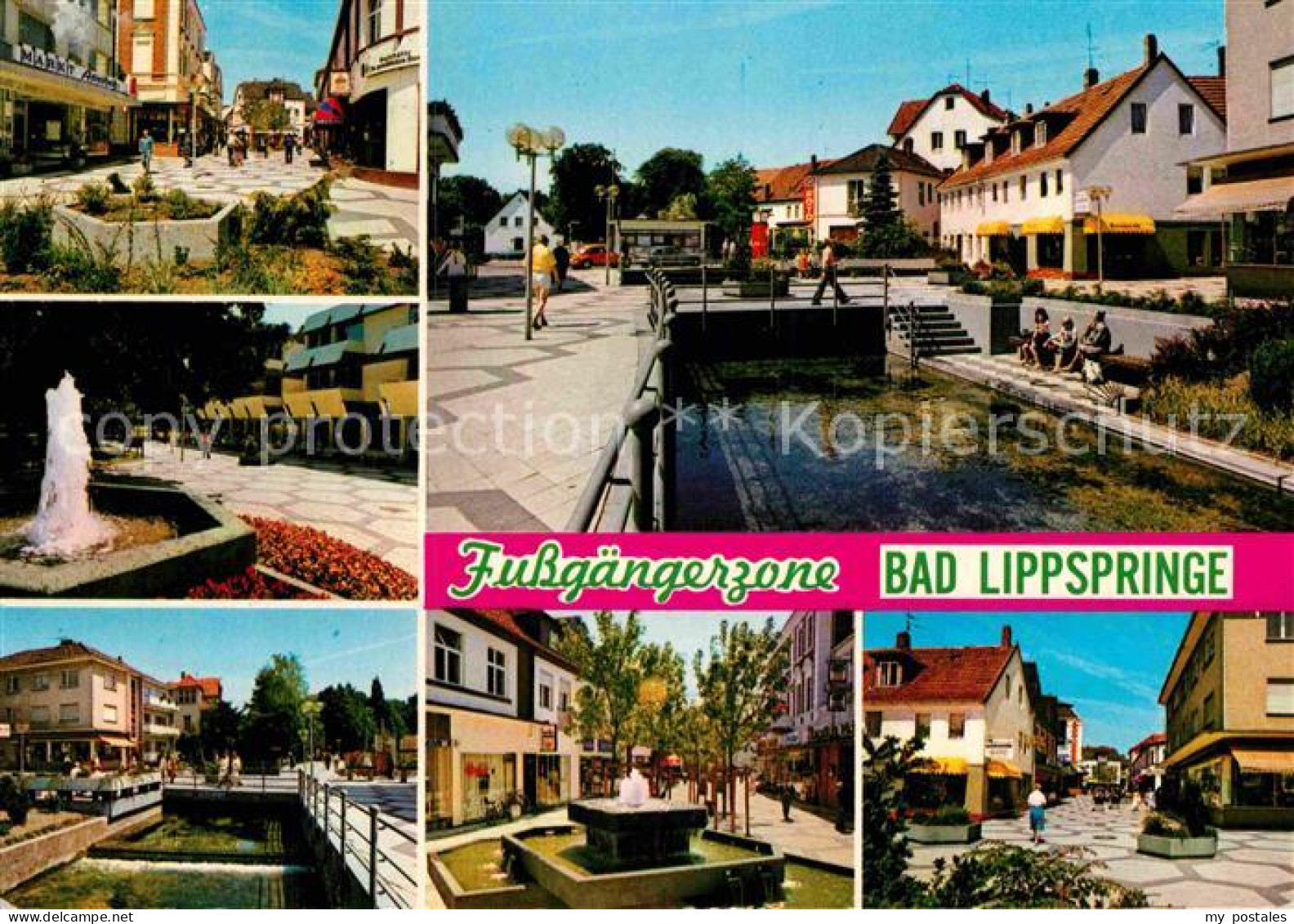 72865427 Bad Lippspringe Fussgaengerzone Springbrunnen Partie Am Bach Bad Lippsp - Bad Lippspringe