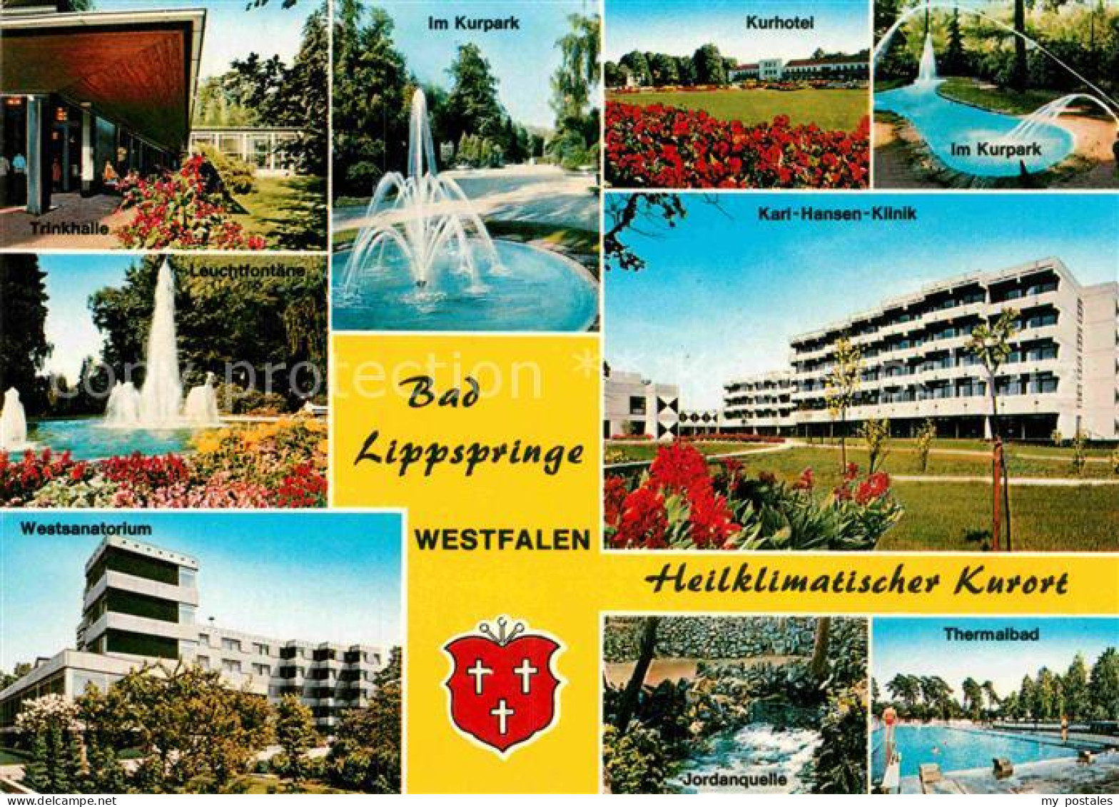 72865423 Bad Lippspringe Trinkhalle Kurpark Kurhotel Karl Hansen Klinik Fontaene - Bad Lippspringe