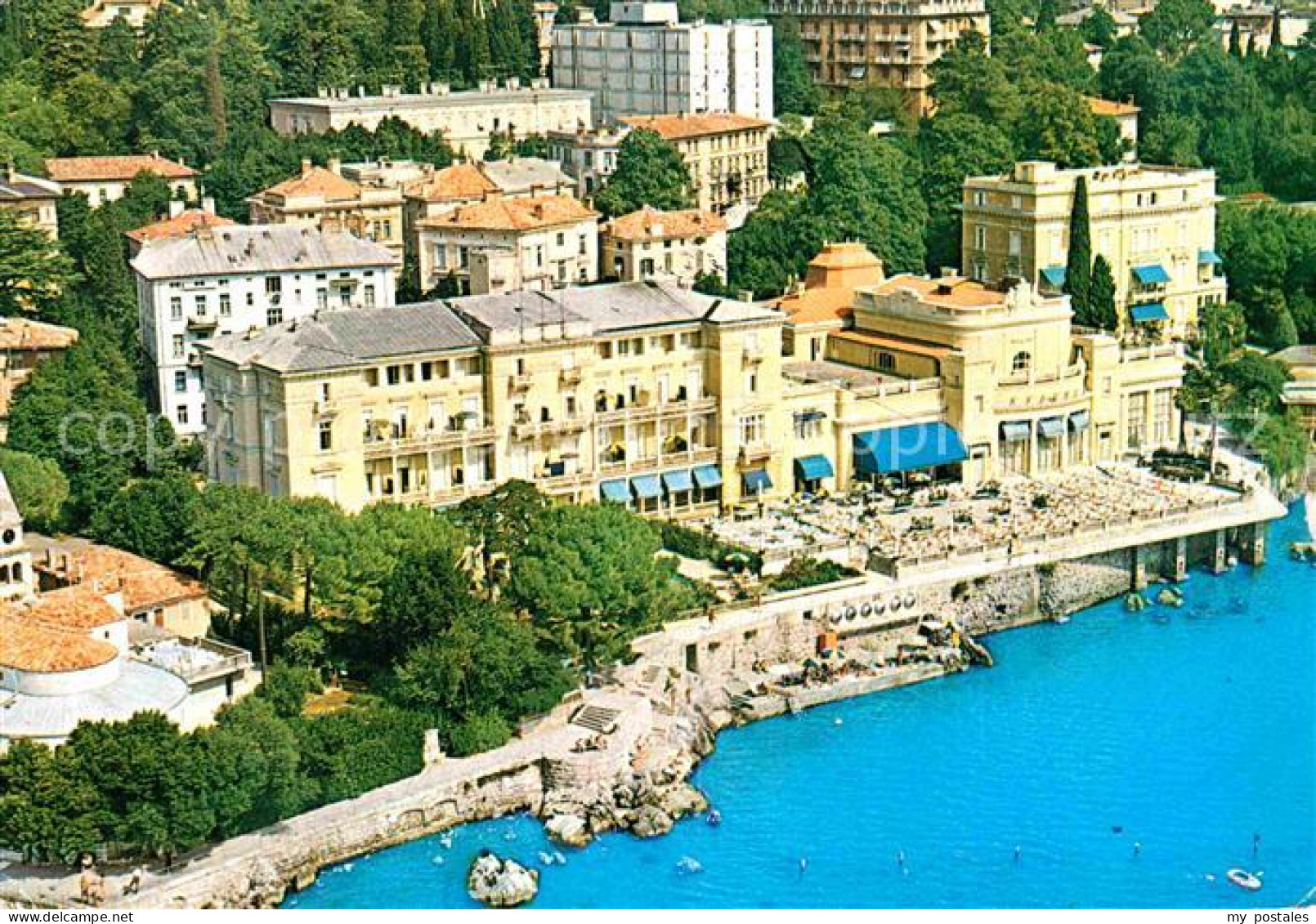 72865267 Opatija Istrien Hotel Restaurant Am Wasser Fliegeraufnahme Opatija - Kroatien