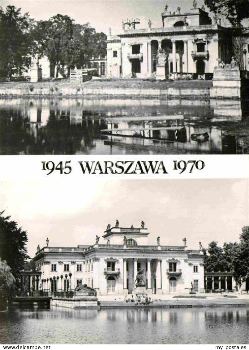 72865253 Warszawa 1945 Und 1970 Palac Na Wyspie Palast  - Pologne