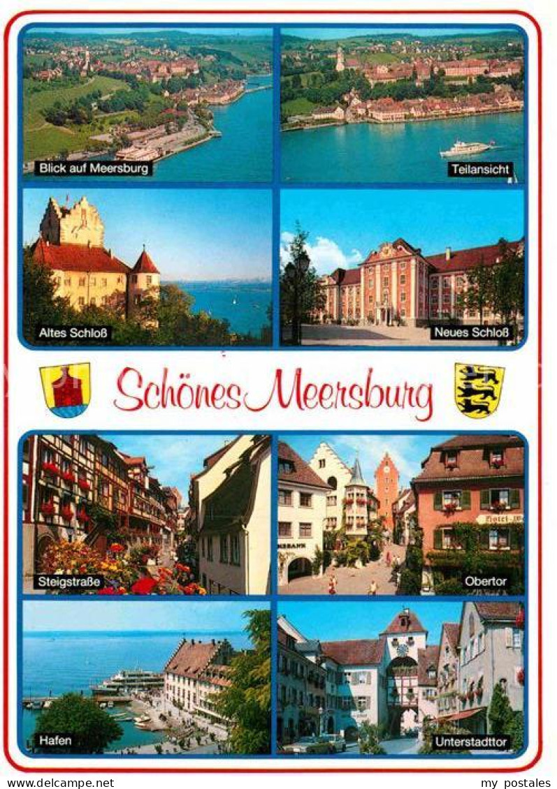 72865070 Meersburg Bodensee Fliegeraufnahme Seepartien Altes Und Neues Schloss H - Meersburg