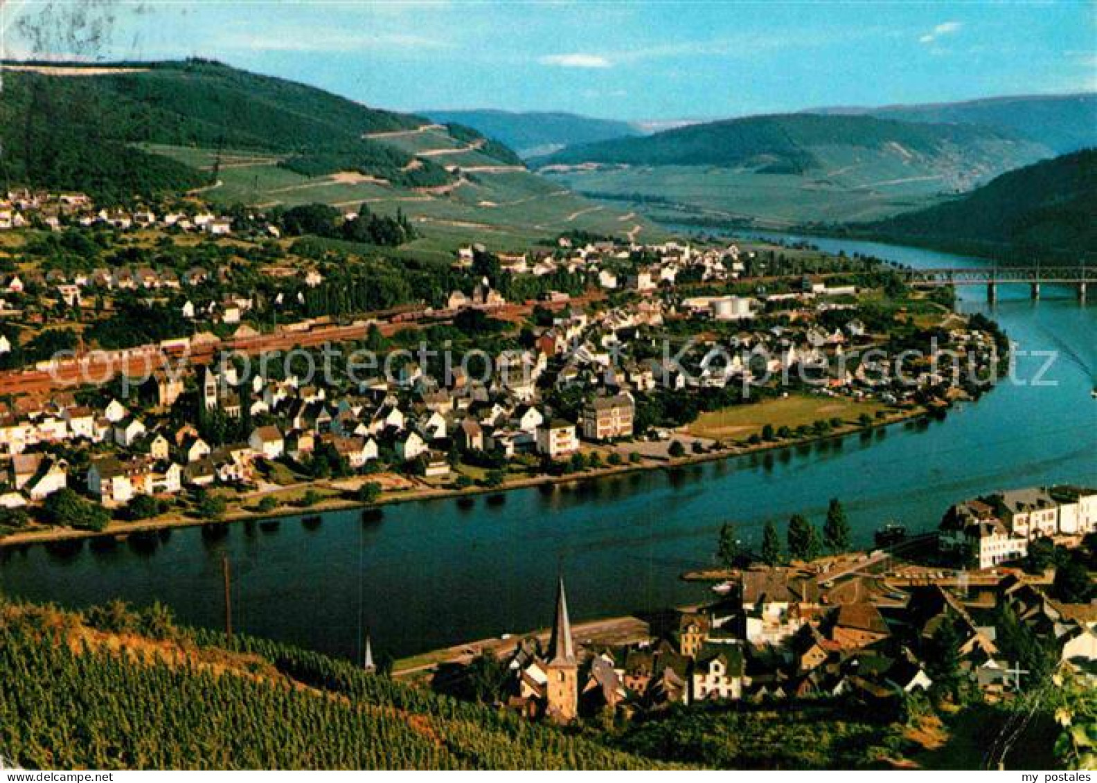 72865019 Bullay Mosel Fliegeraufnahme Moselpartie Camping Moselstrand Bullay - Autres & Non Classés