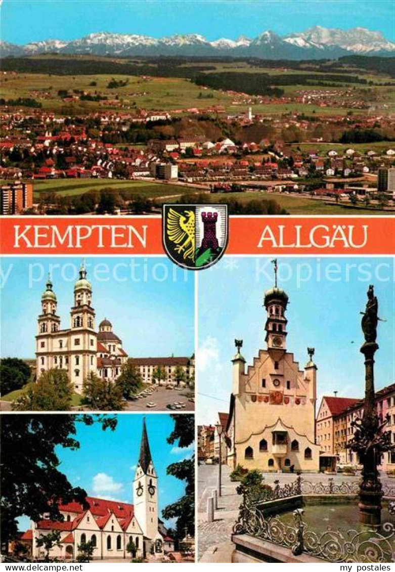 72865010 Kempten Allgaeu Fliegeraufnahme Kirchen Kempten - Kempten