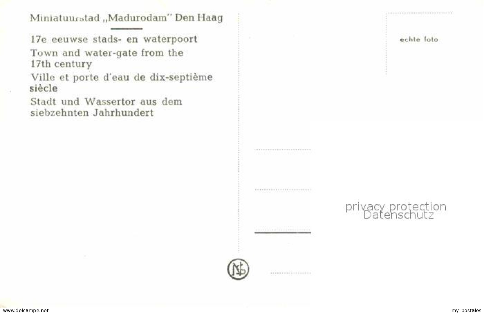 72863829 Den Haag Miniatuurstad Madurodam Stads En Waterpoort S Gravenhage - Other & Unclassified
