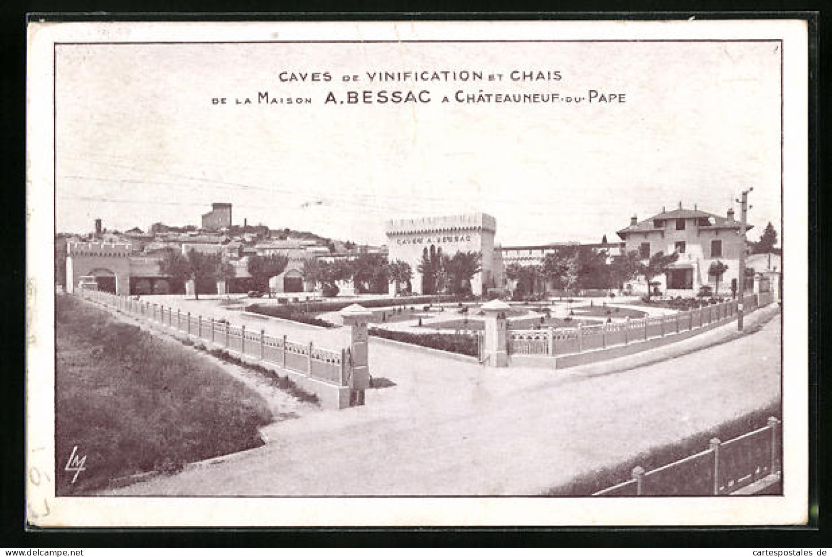 CPA Châteauneuf-du-Pape, Caves De Vinification Et Chais De La Maison A. Bessac  - Otros & Sin Clasificación