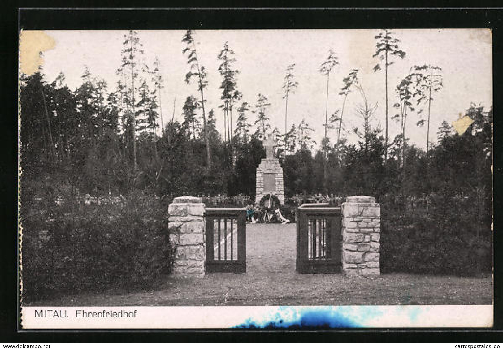 AK Mitau, Eingangstor Zum Ehrenfriedhof  - Lettonie