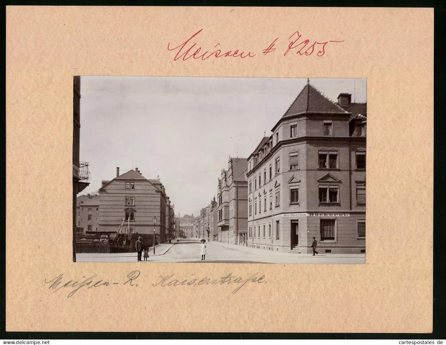 Fotografie Brück & Sohn Meissen, Ansicht Meissen I. Sa., Partie In Der Kaiserstrasse An Der Bäckerei Otto Dierchen  - Places