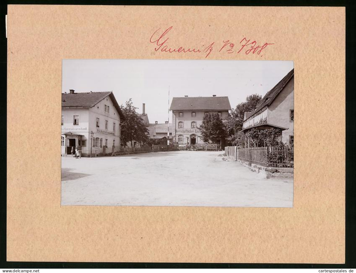 Fotografie Brück & Sohn Meissen, Ansicht Gauernitz A. D. Elbe, Herrschaftlicher Gasthof Mit Bäckerei Hermann Henning  - Plaatsen