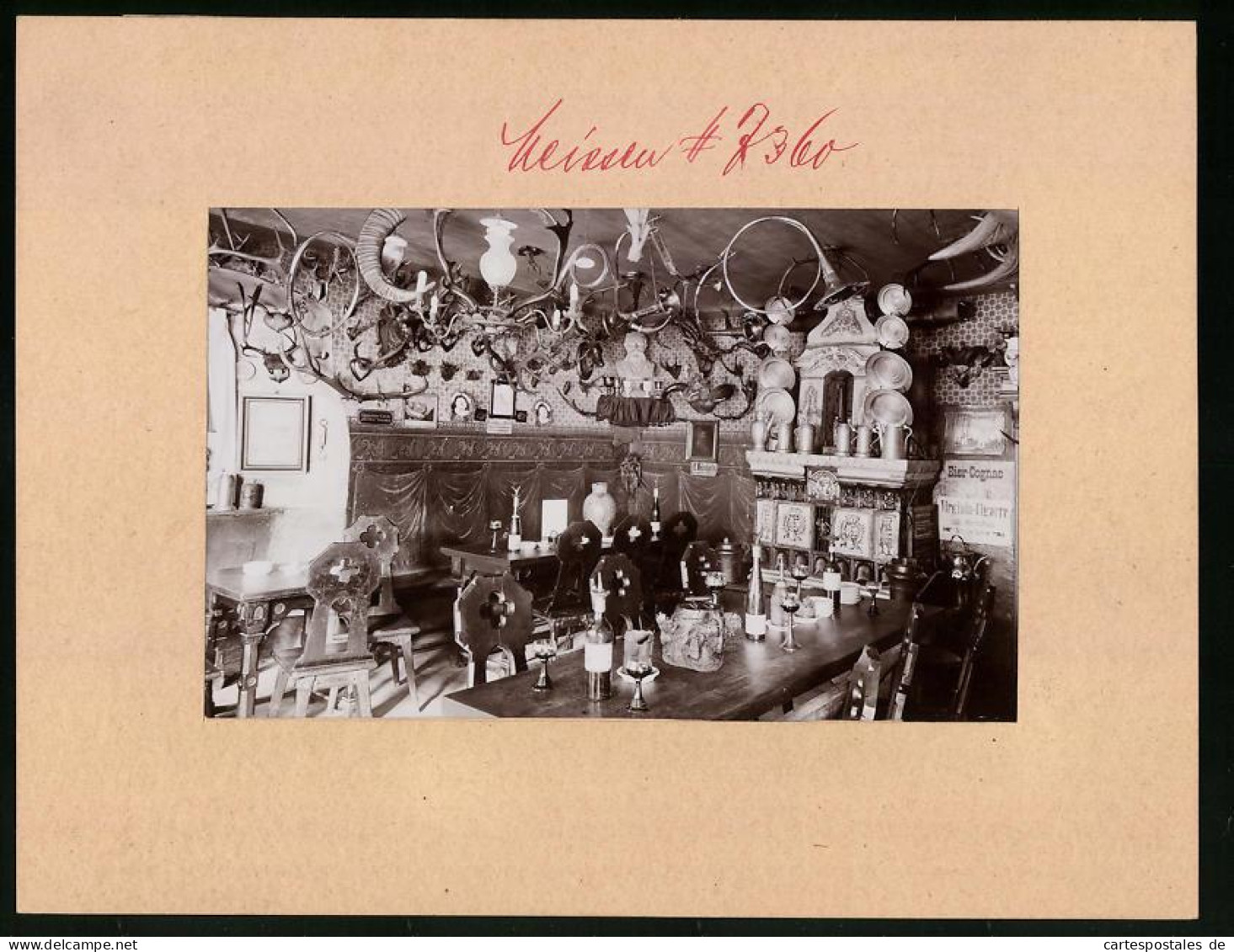 Fotografie Brück & Sohn Meissen, Ansicht Meissen I. Sa., Gaststube Des Restaurant Vincenz Richter, Kachelofen  - Places