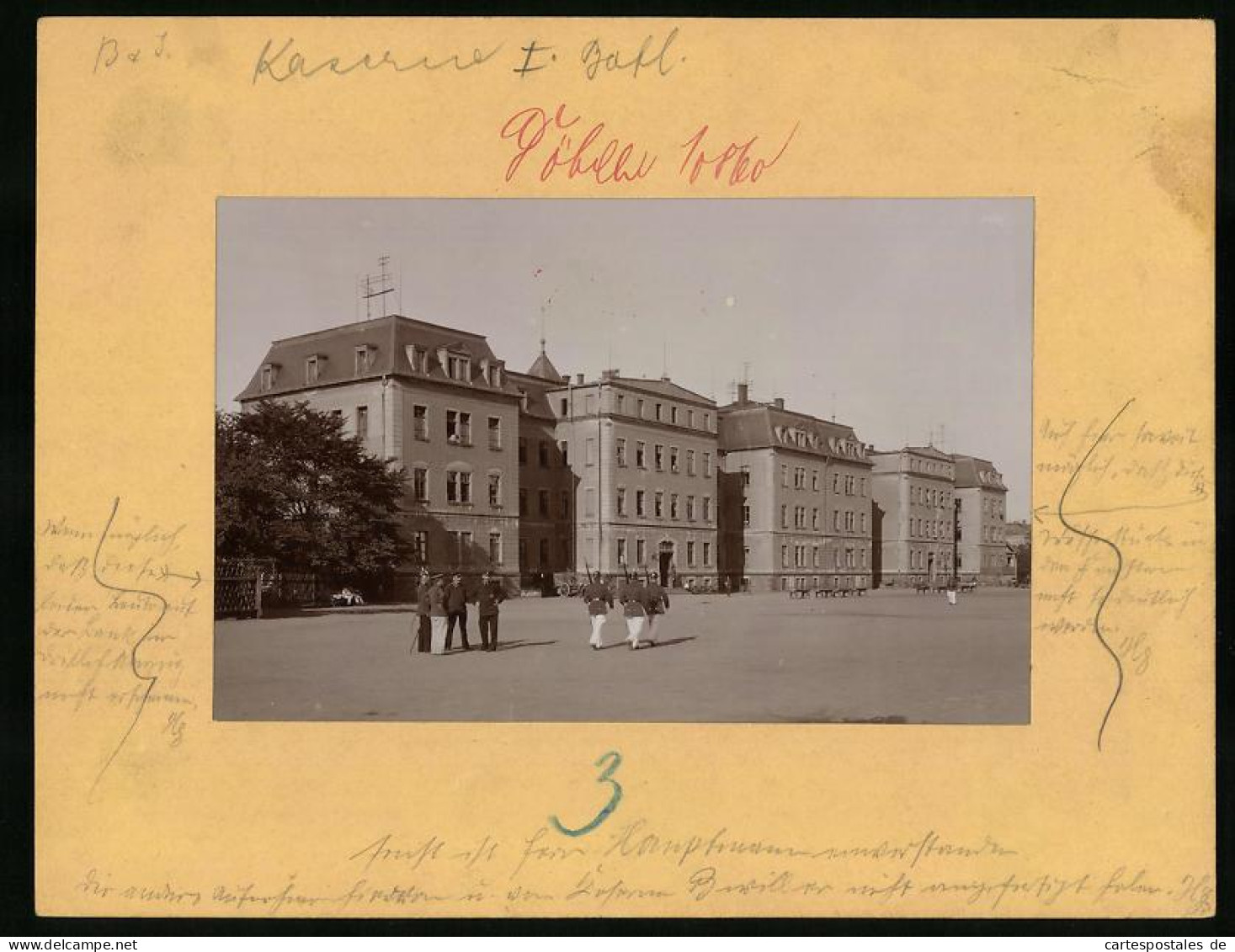 Fotografie Brück & Sohn Meissen, Ansicht Döbeln I. Sa., Kaserne Des 1. Bataillon Des 11. Infanterie-Regiments Nr. 139  - Orte
