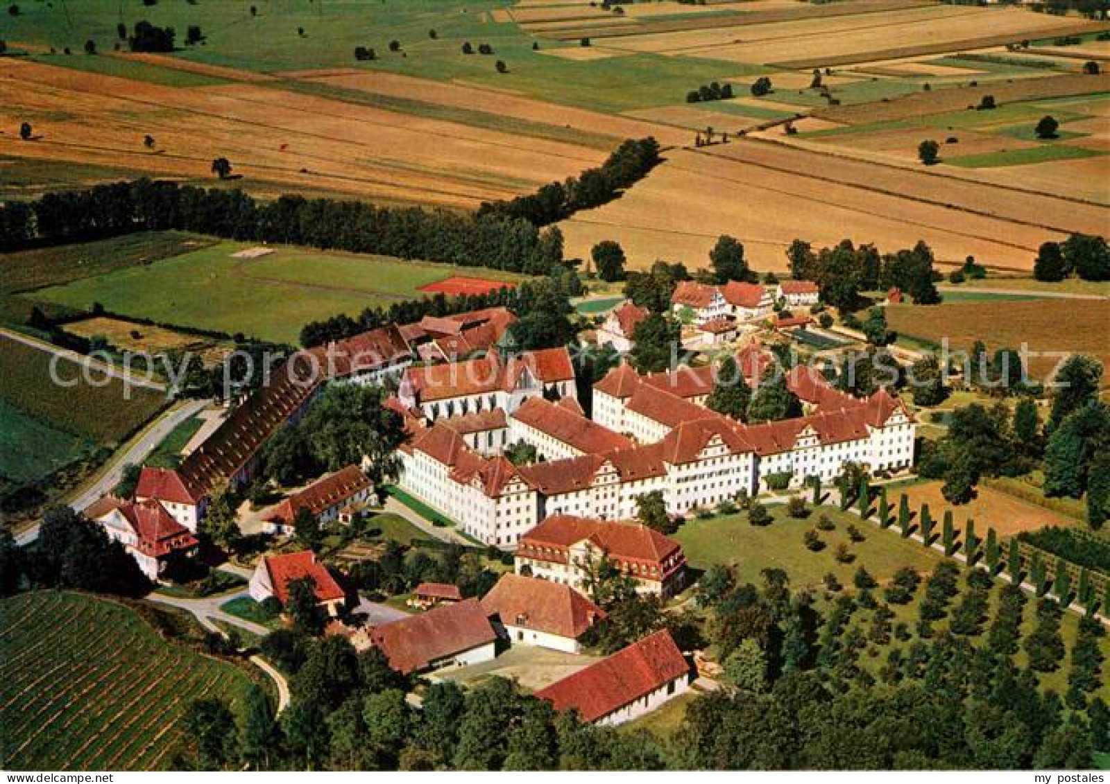 72863593 Salem Baden Markgraefliches Schloss Und Schloss Schule Fliegeraufnahme  - Andere & Zonder Classificatie