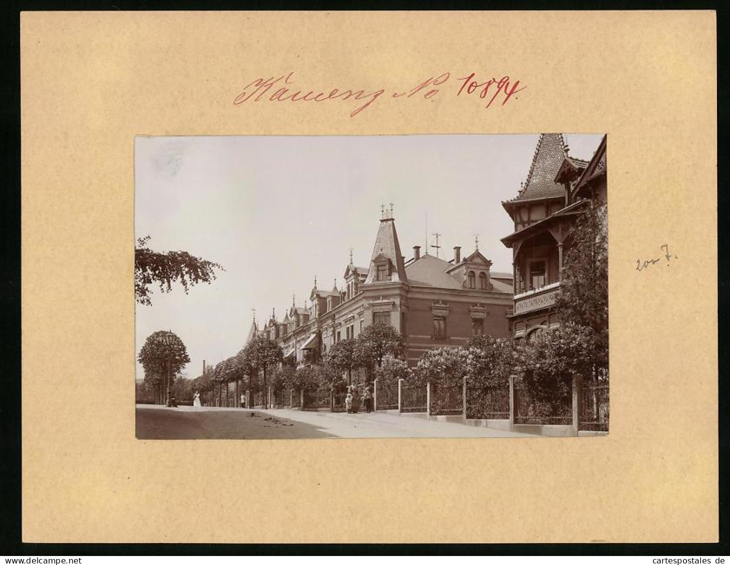 Fotografie Brück & Sohn Meissen, Ansicht Kamenz I. Sa., Albertplatz Mit Blick Von Der Fürstenstrasse, Villen  - Plaatsen