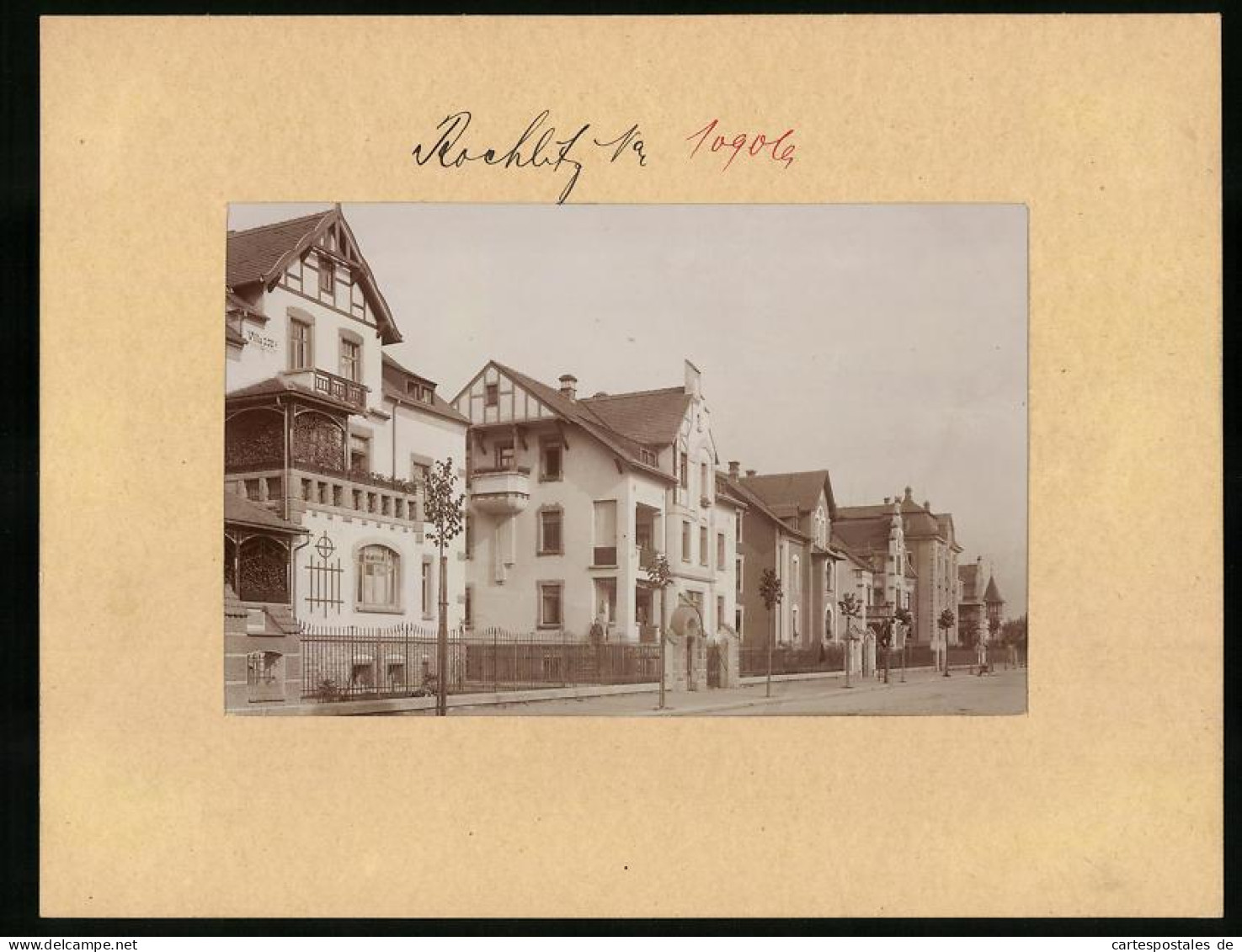 Fotografie Brück & Sohn Meissen, Ansicht Rochlitz I. S., Blick In Die Bismarckstrasse, Villa 558c, Villenviertel  - Lugares
